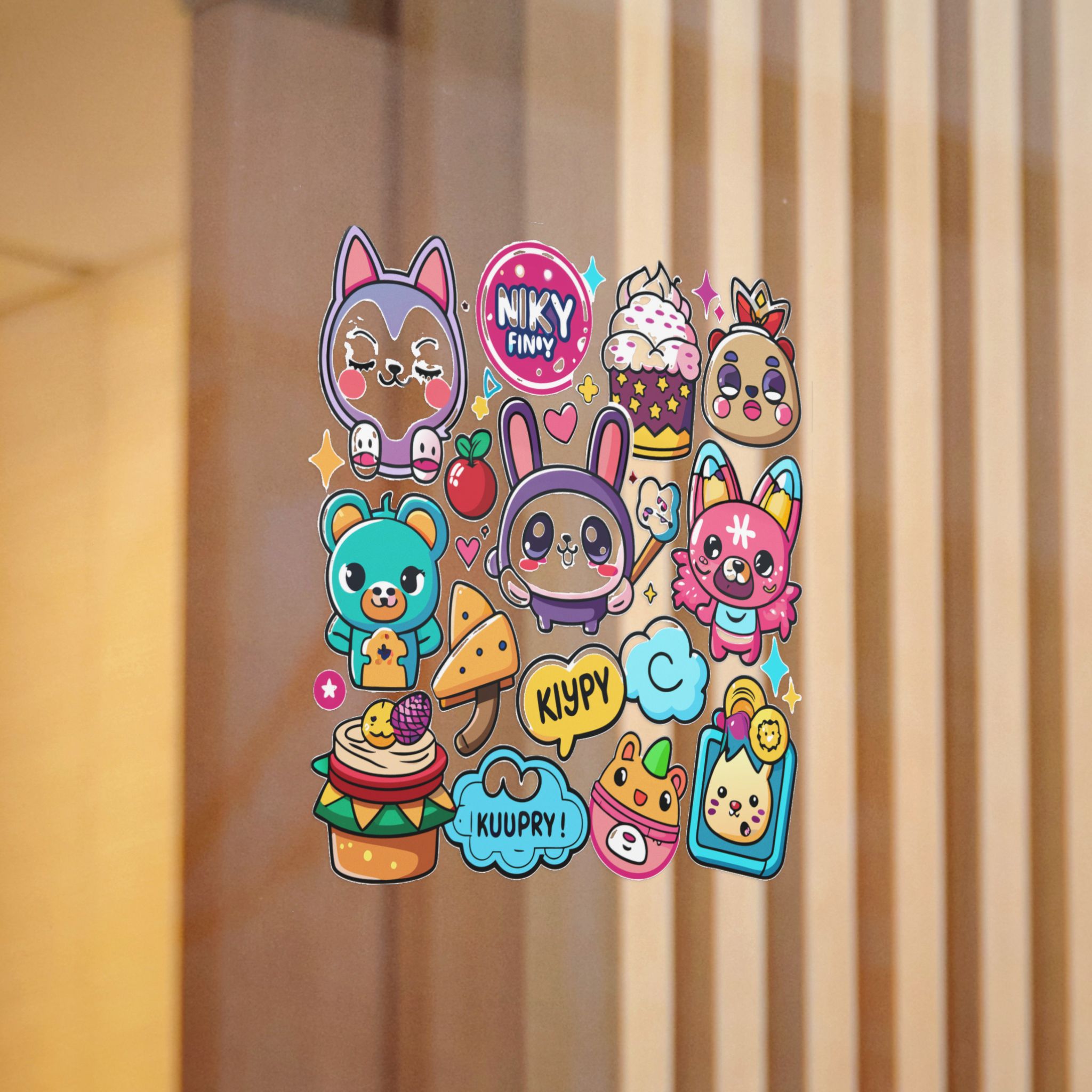 Cute Cartoon Animals With Fun Text In A Colorful Design Die Cut Stickers Dtf - Image 12