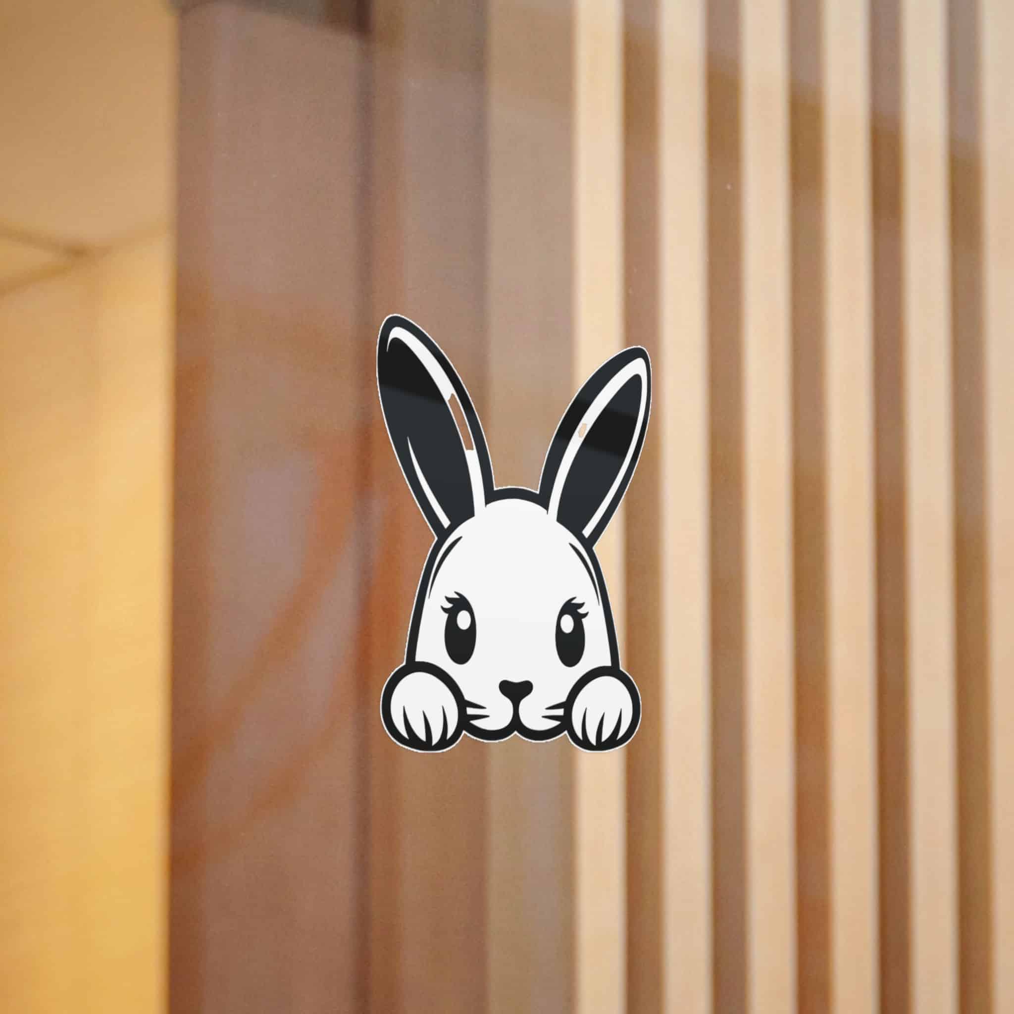 Peeking Rabit Die Cut Stickers Dtf - Image 6