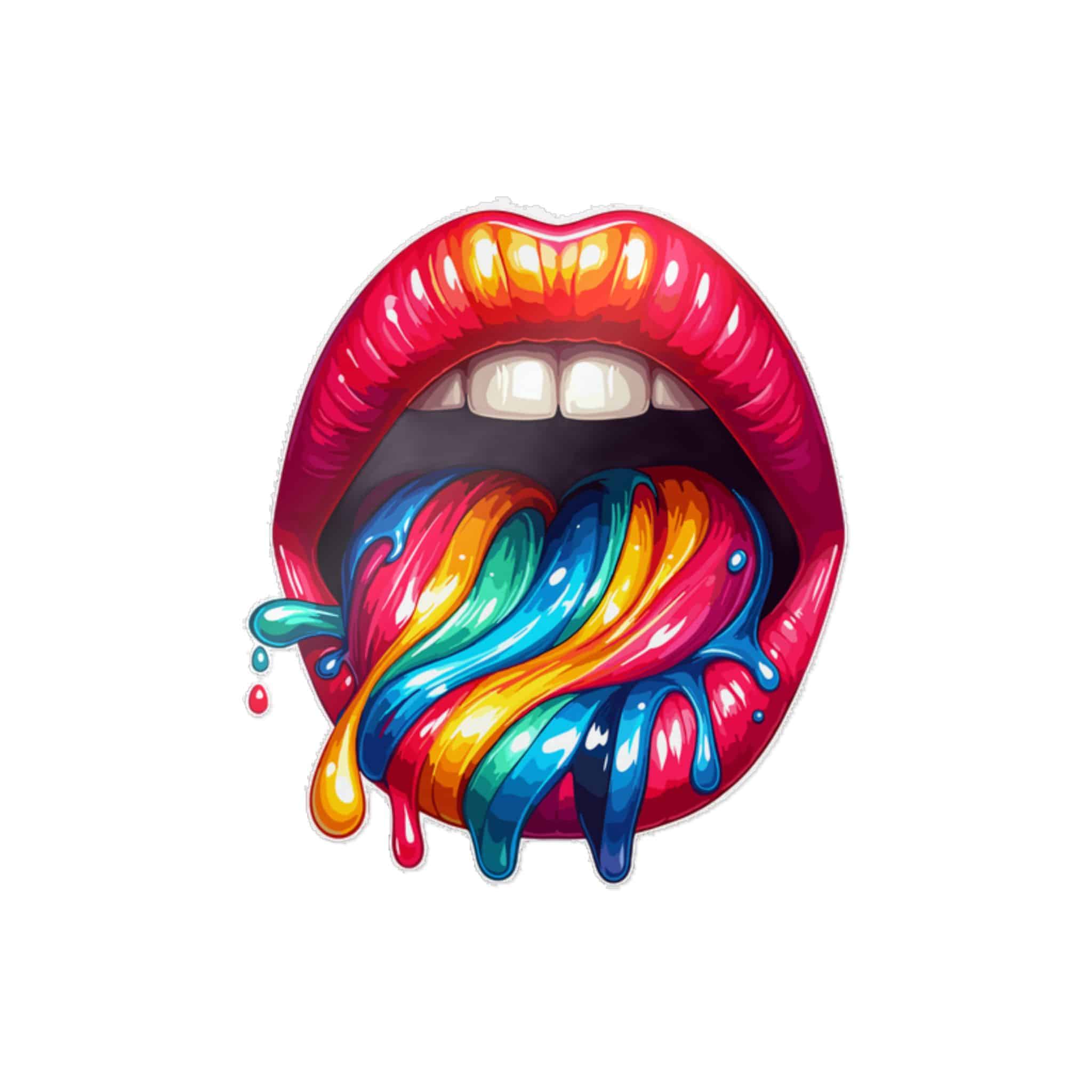 Sexy Lips V9 Die Cut Stickers Dtf