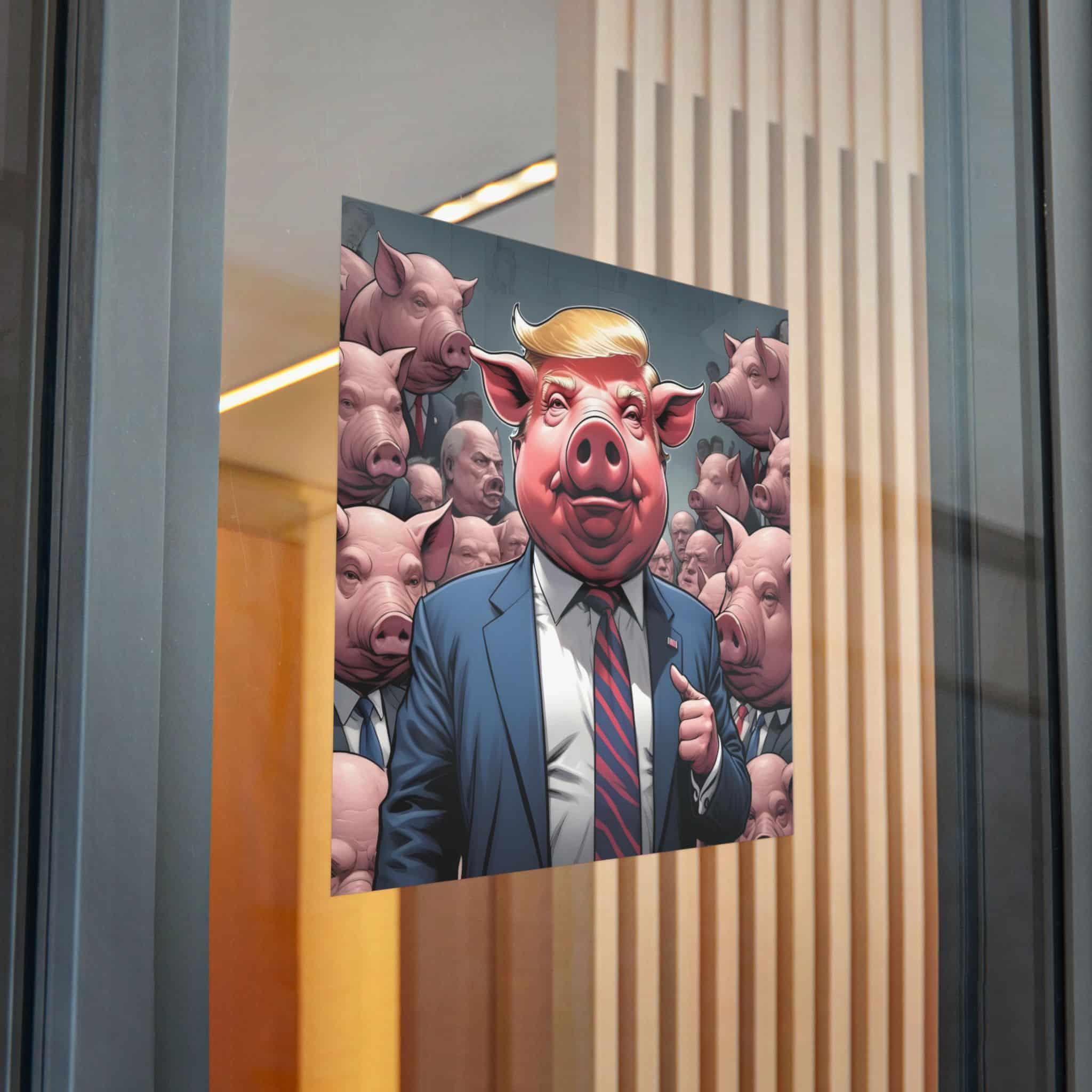 President Pig 3 Die Cut Stickers Dtf - Image 30
