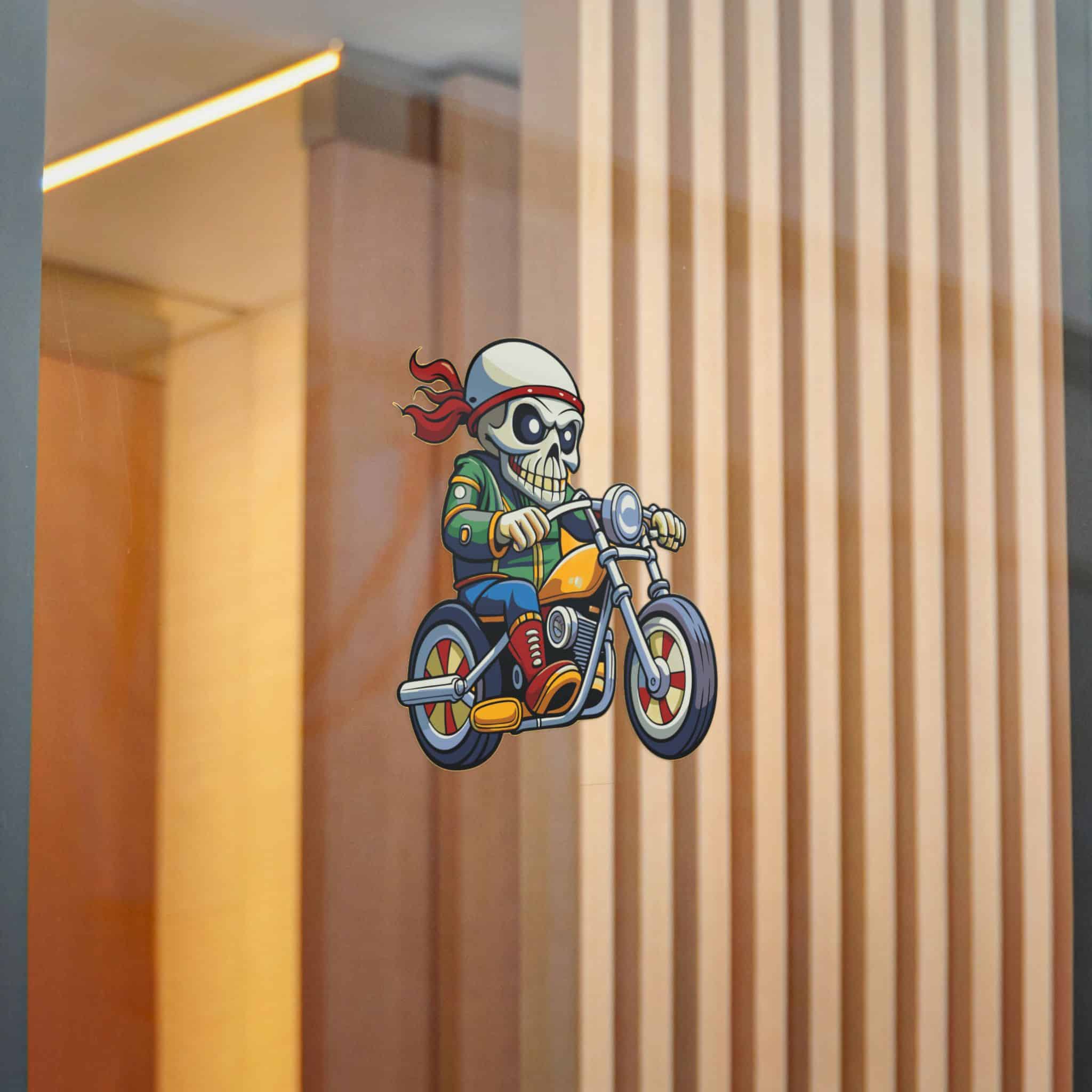 Moto Skull Die Cut Stickers Dtf - Image 16