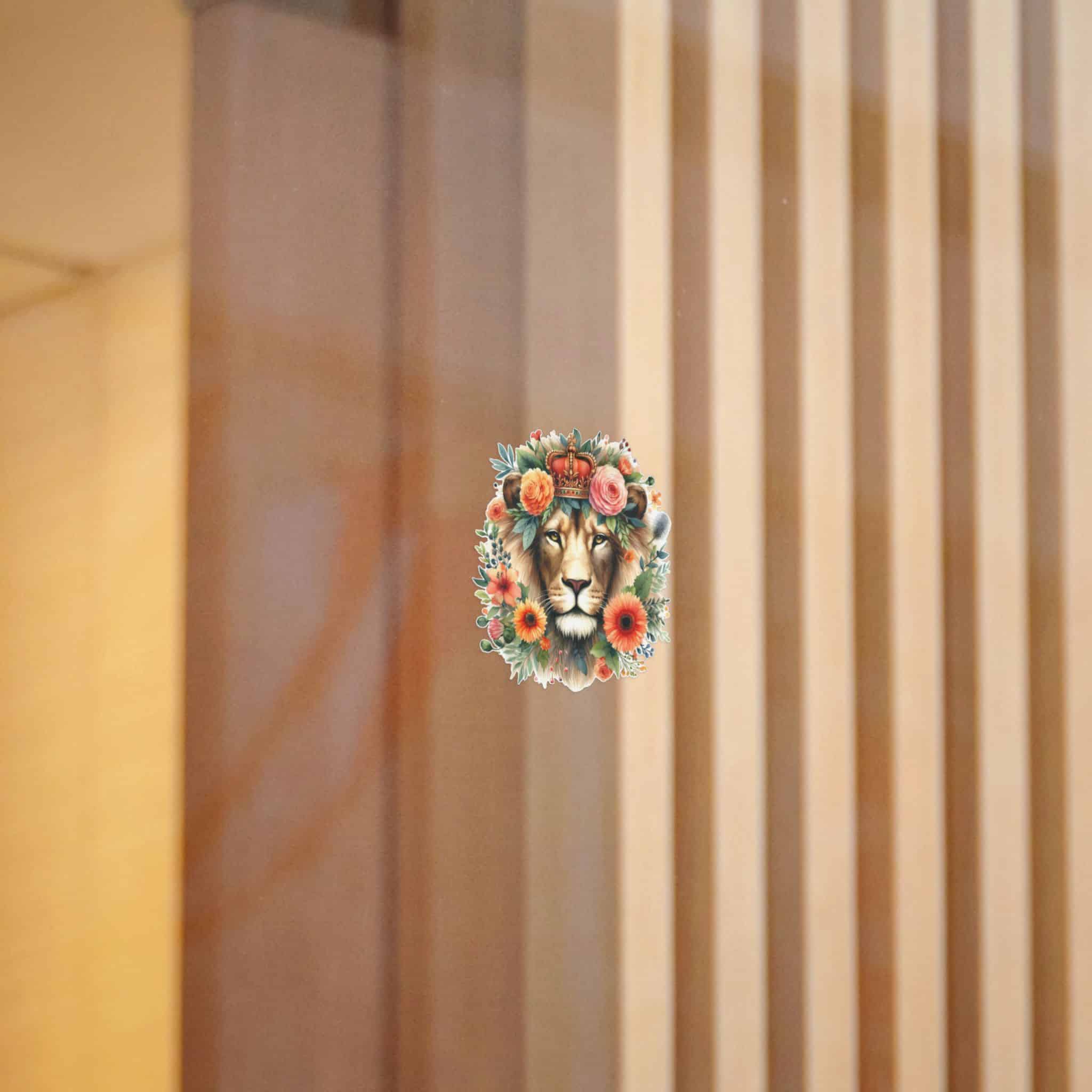 Lion With Floral Crown Die Cut Stickers Dtf - Image 8