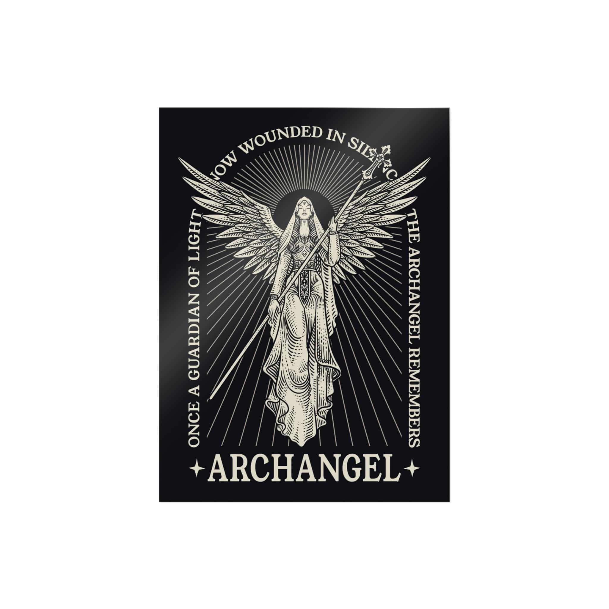 Illustration Majestic Archangel With Spear Radiant Light Die Cut Stickers Dtf - Image 29