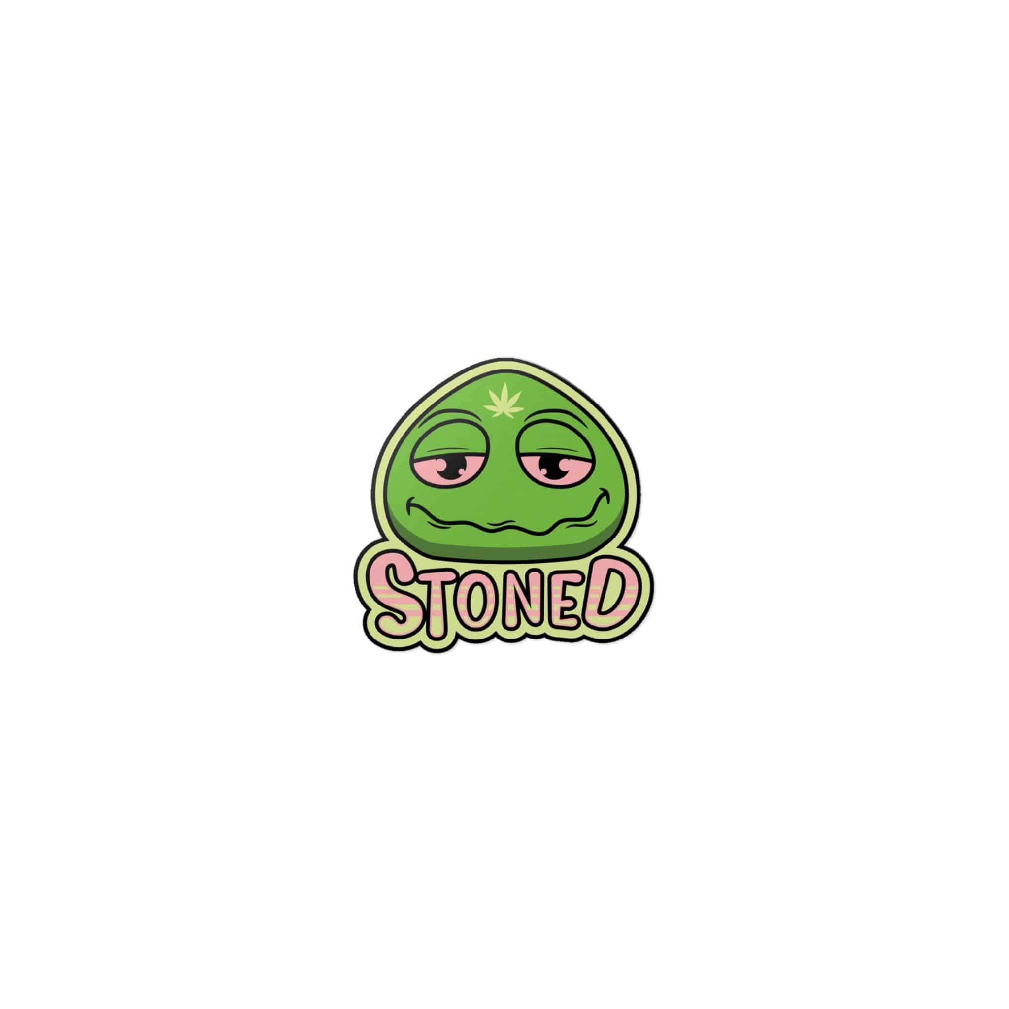 Stoned Emoji Red Eye Sticker Lips Mouth Smoking Quote Vector Shirt Print Design Die Cut Stickers Dtf - Image 9