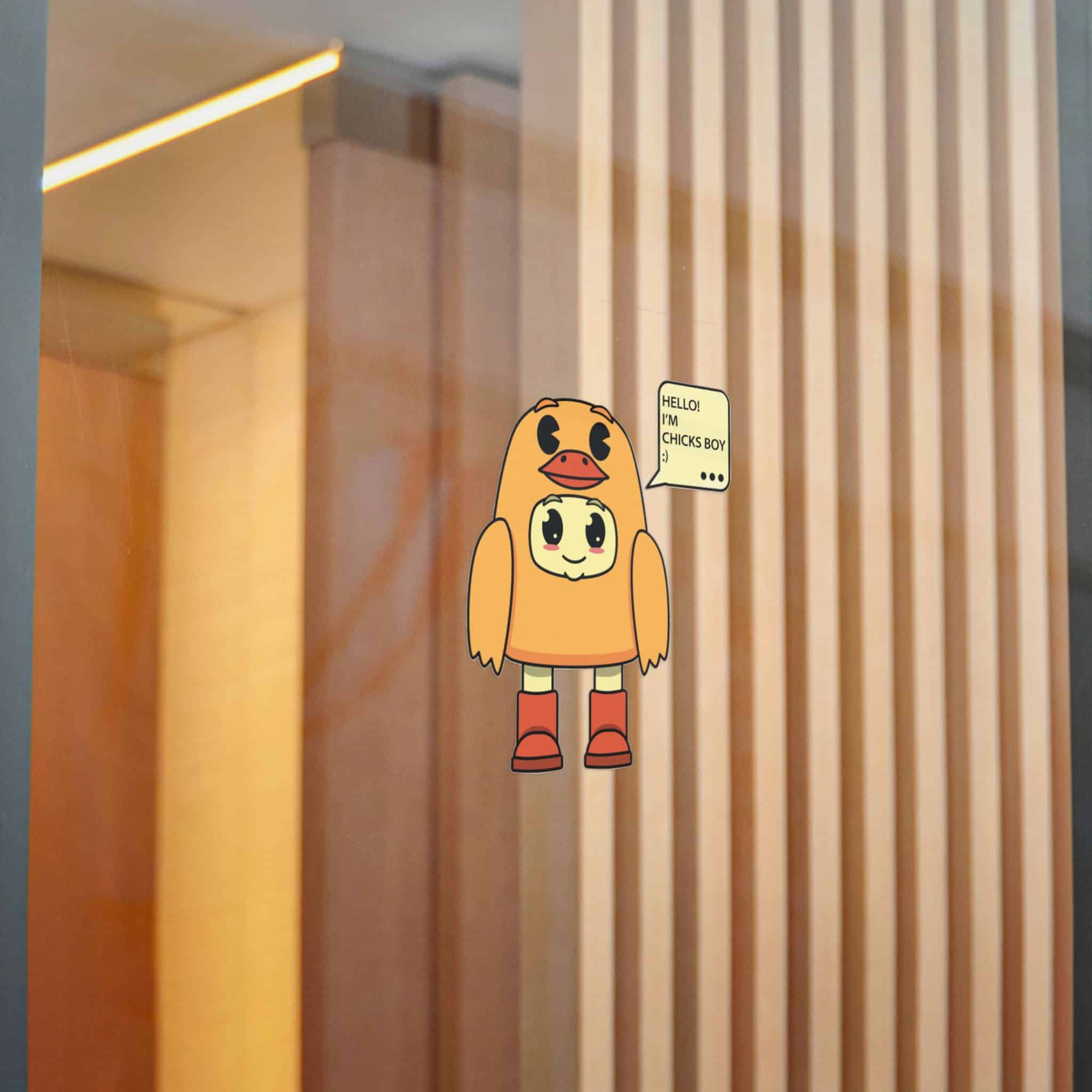 Vector Cartoon Illustration Boy Wearing Cute Chicken Costume Die Cut Stickers Dtf - Image 20