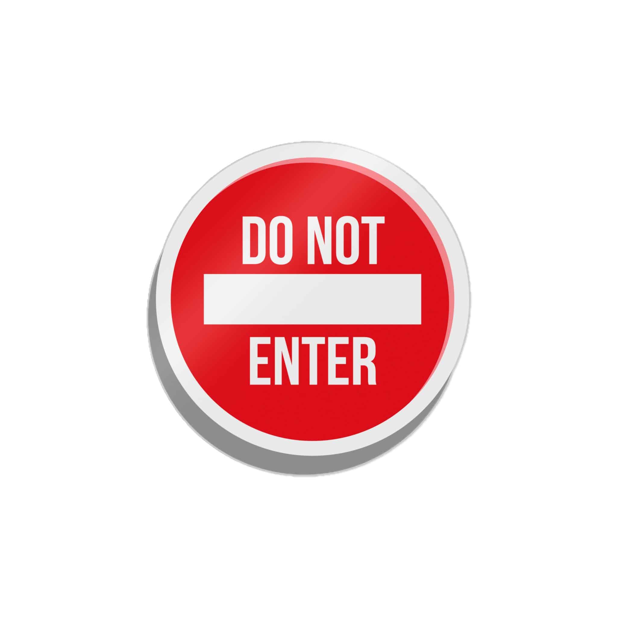 Do Not Enter 1 Die Cut Stickers Dtf - Image 23