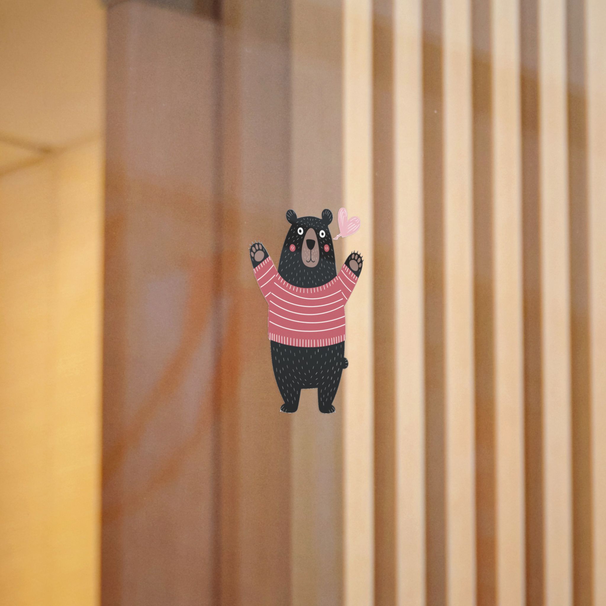 Cute Cartoon Black Bear Isolated White Background Die Cut Stickers Dtf - Image 4