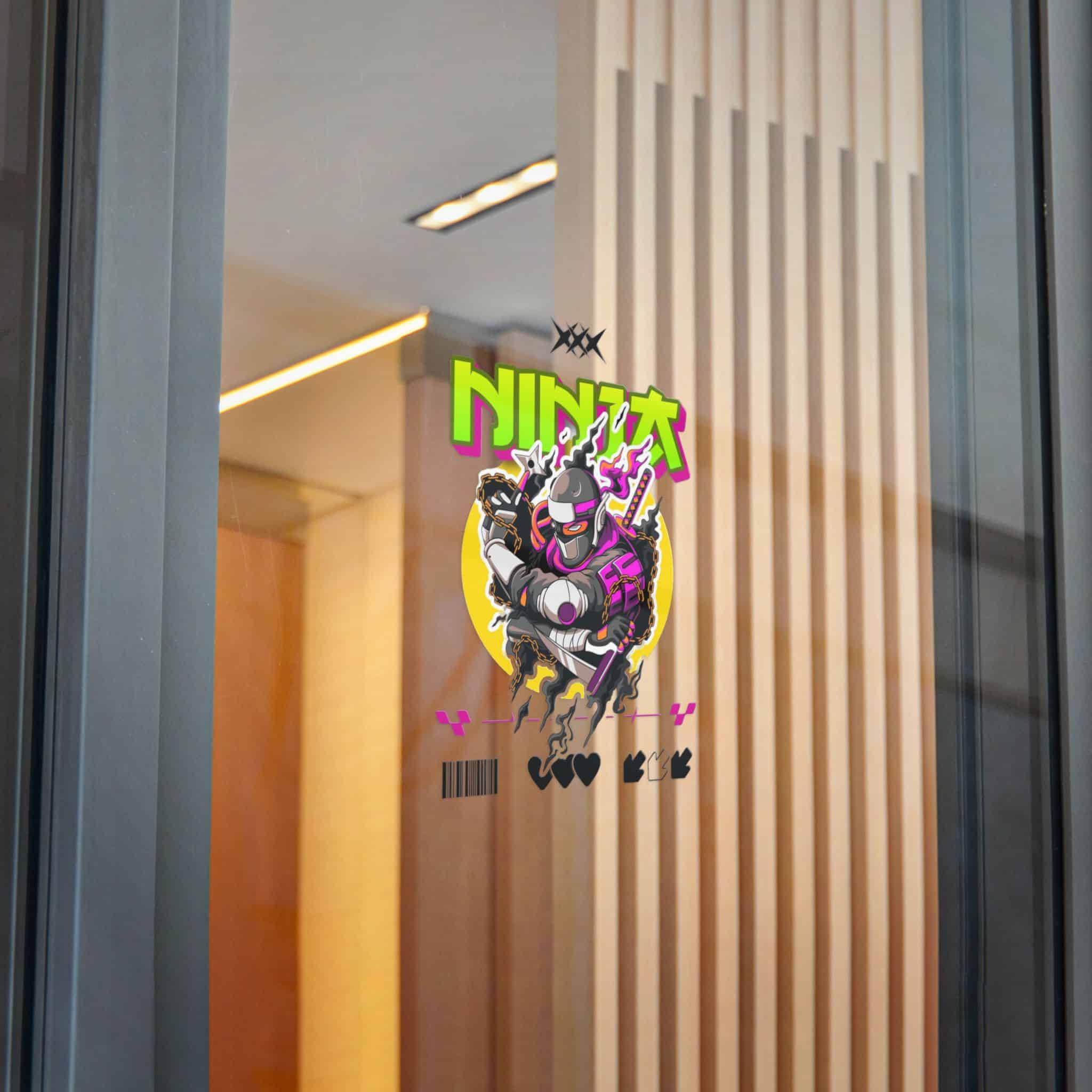 Typography Tshirt Design Ninja Die Cut Stickers Dtf - Image 28