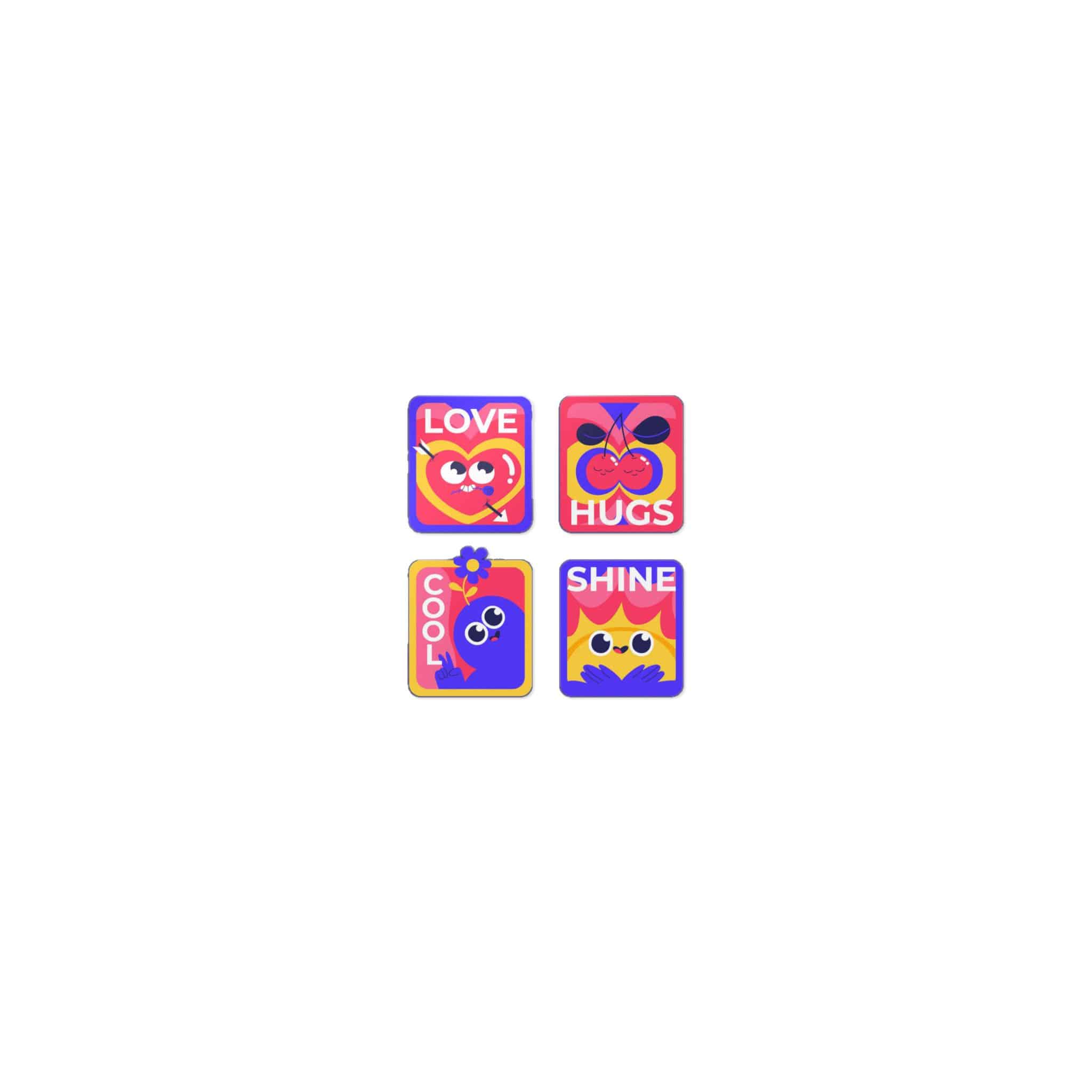Hand Drawn Flat Design Trendy Cartoon Badges Labels Die Cut Stickers Dtf - Image 17