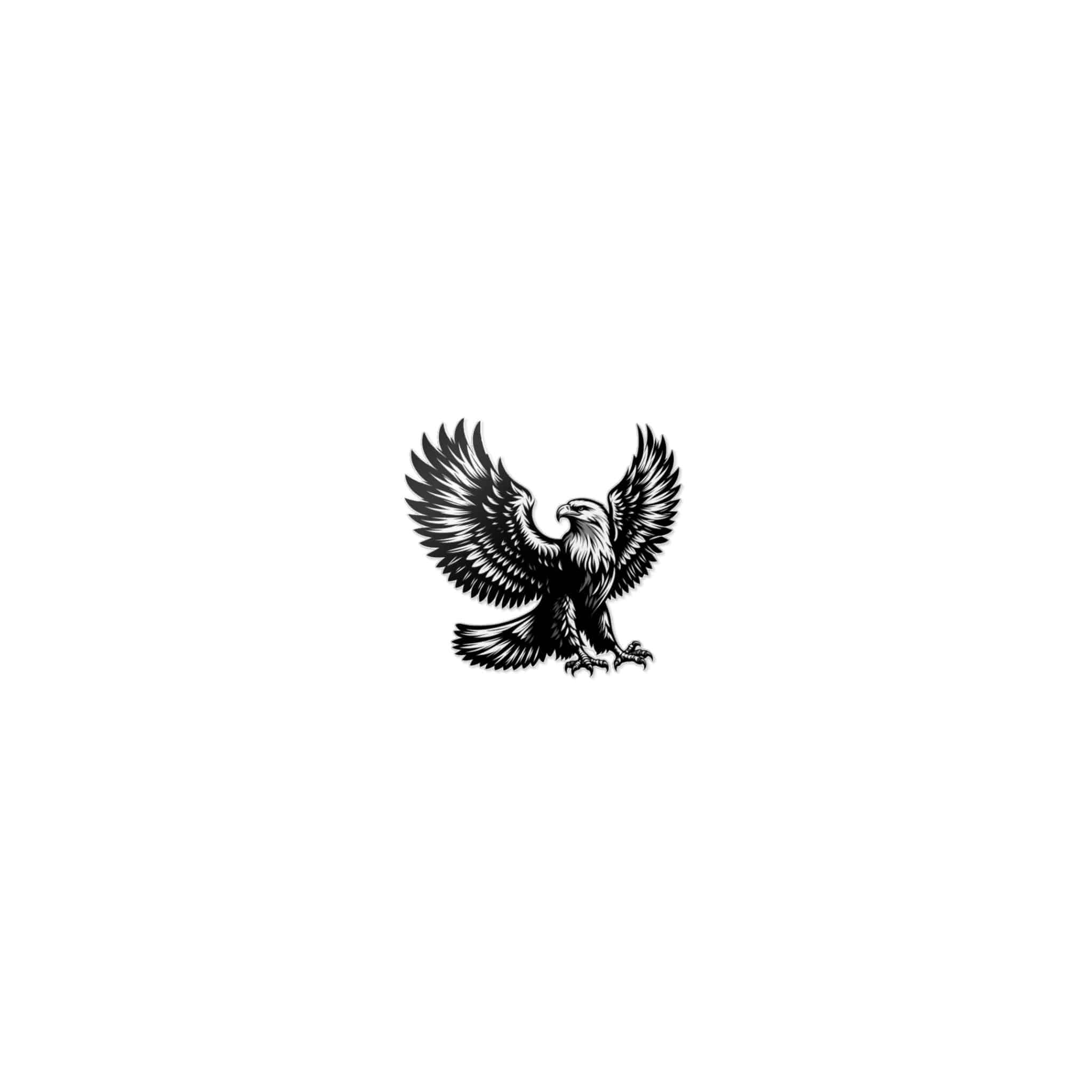 Exceptional Art Eagle Appears Black White With Its Wings Fully Spread Die Cut Stickers Dtf - Image 7