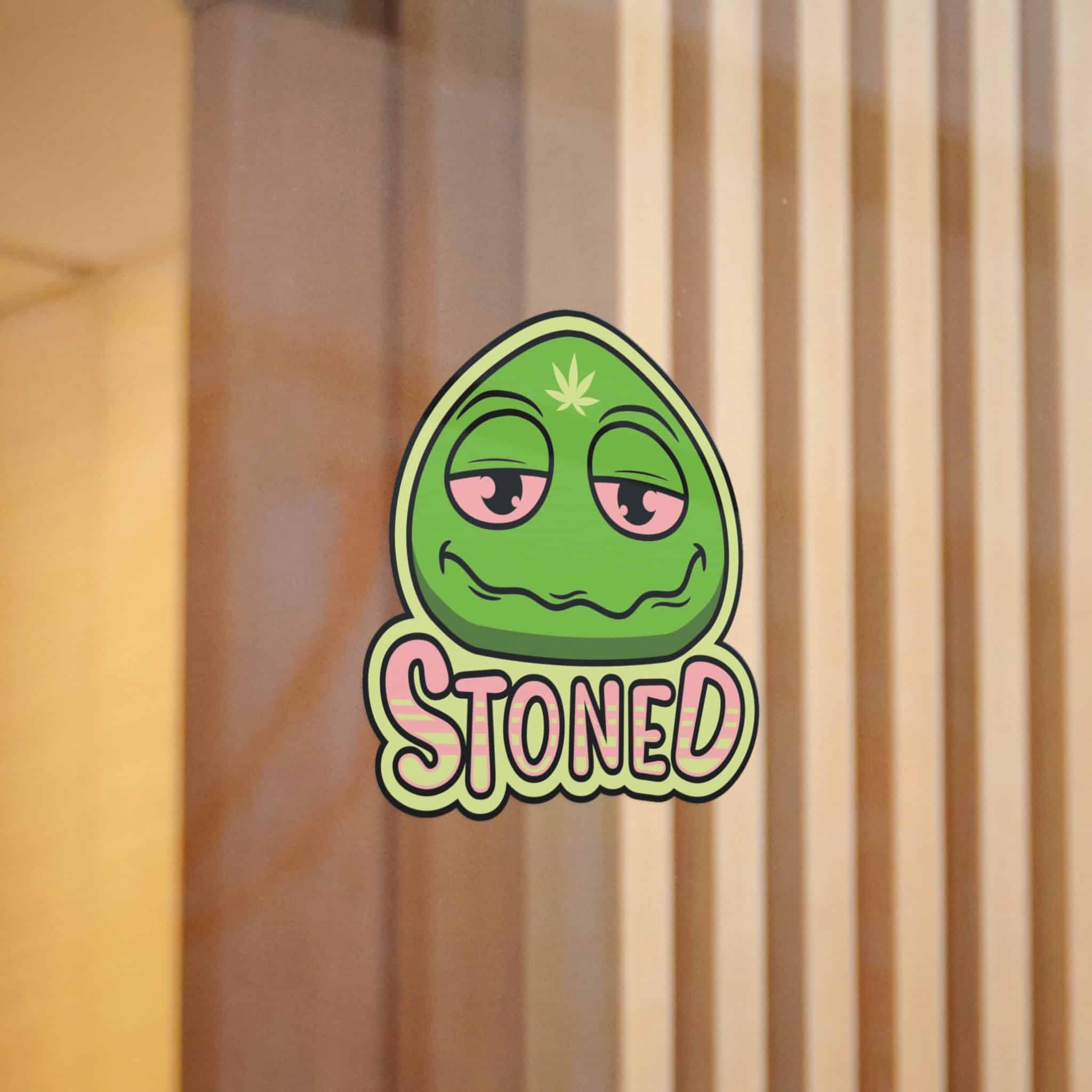 Stoned Emoji Red Eye Sticker Lips Mouth Smoking Quote Vector Shirt Print Design Die Cut Stickers Dtf - Image 12