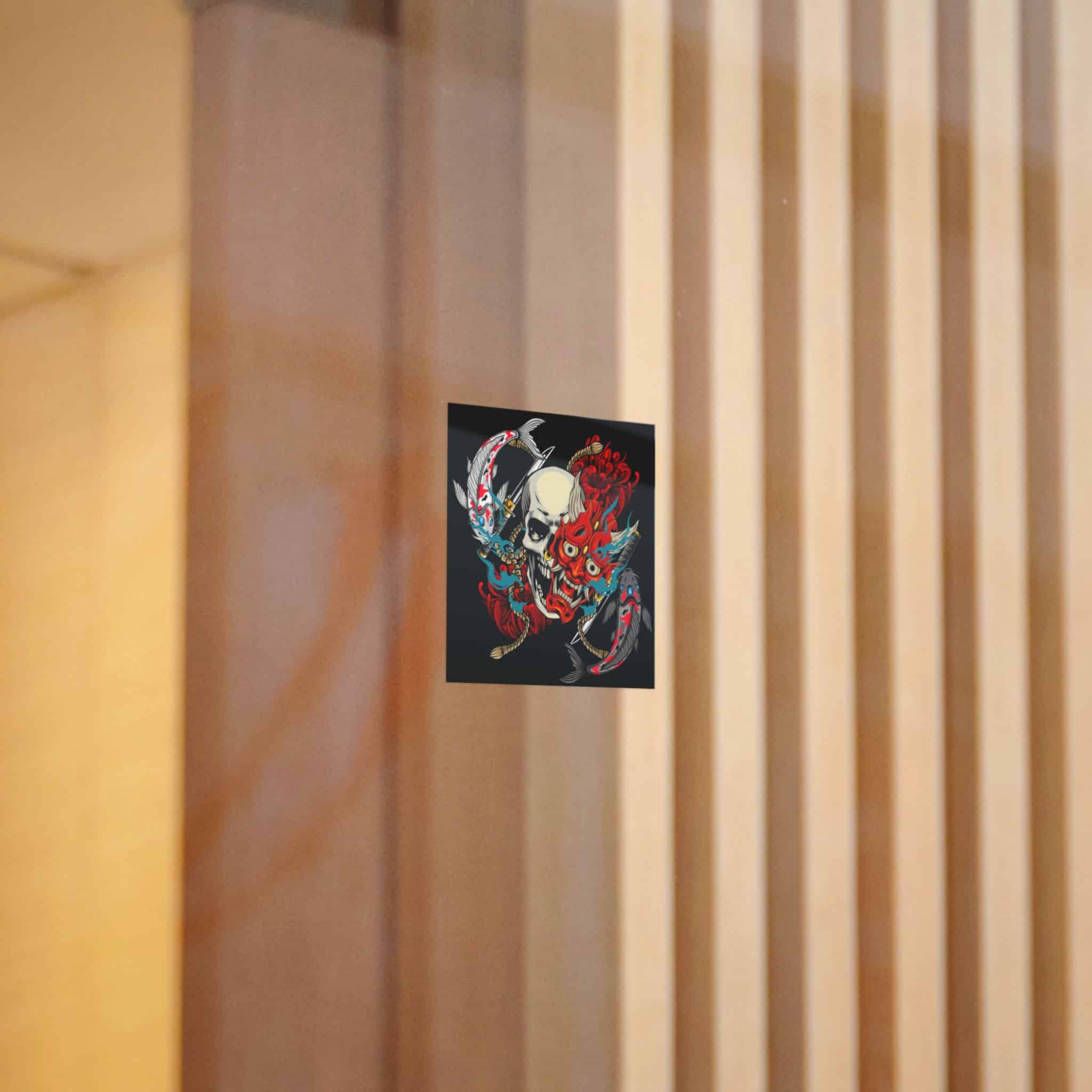 Skull Oni 2 Die Cut Stickers Dtf - Image 2