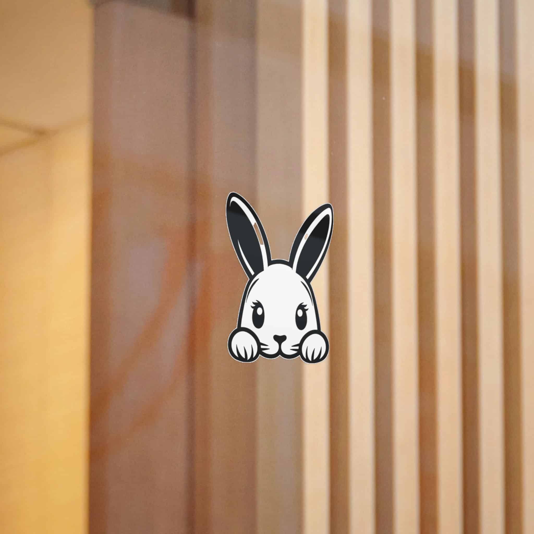 Peeking Rabit Die Cut Stickers Dtf - Image 10