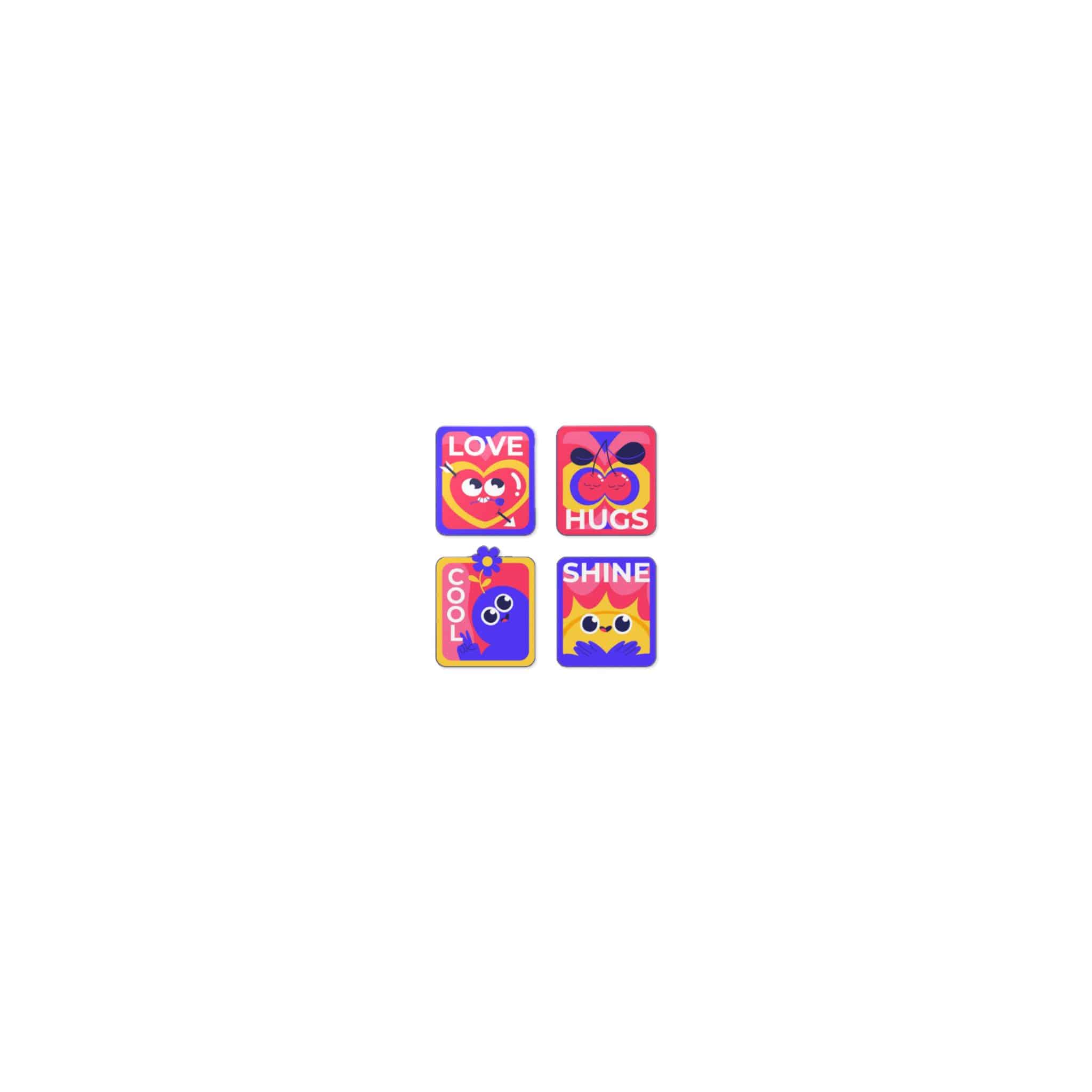 Hand Drawn Flat Design Trendy Cartoon Badges Labels Die Cut Stickers Dtf - Image 7