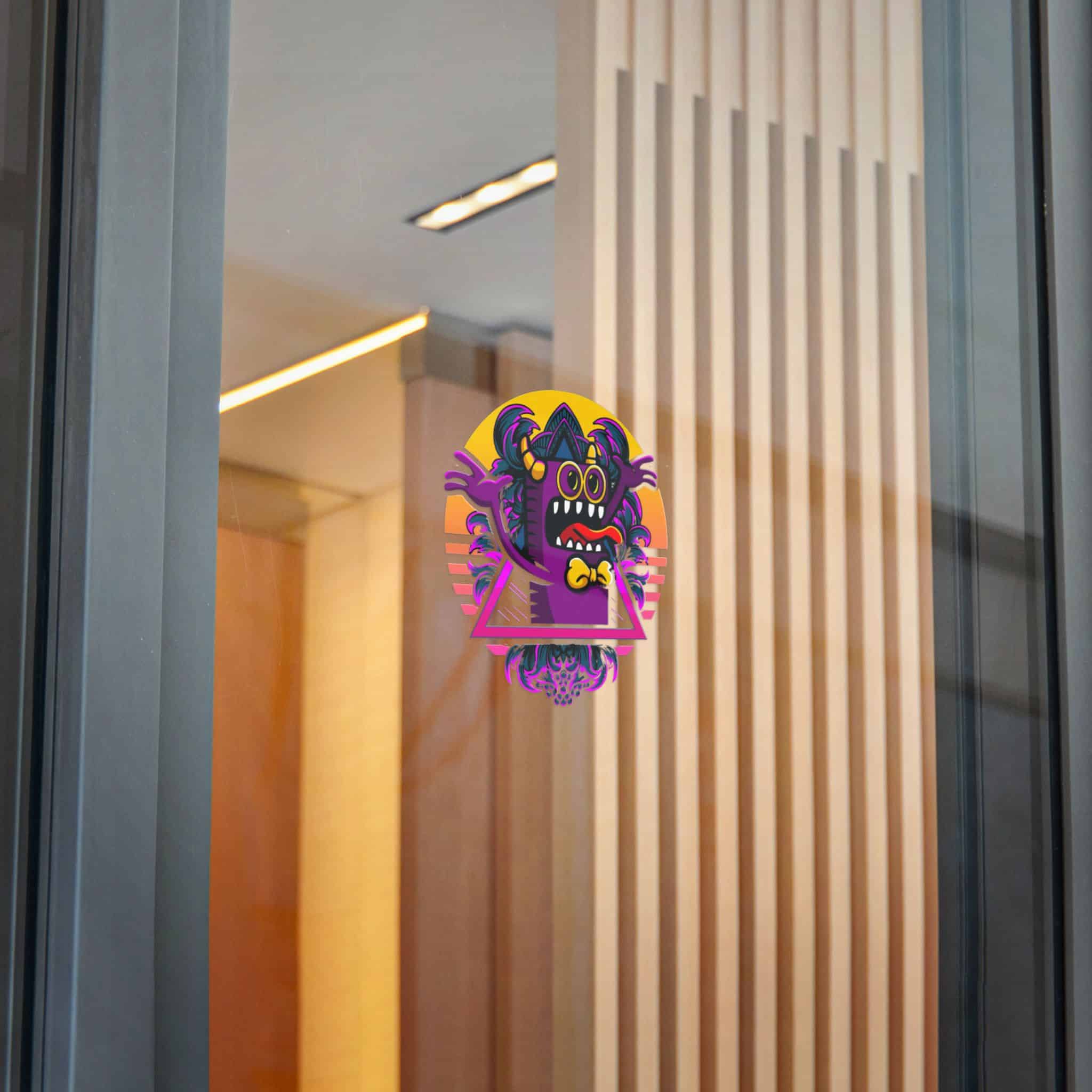 Surprised Purple Monster With Yellow Bow Tie Die Cut Stickers Dtf - Image 24