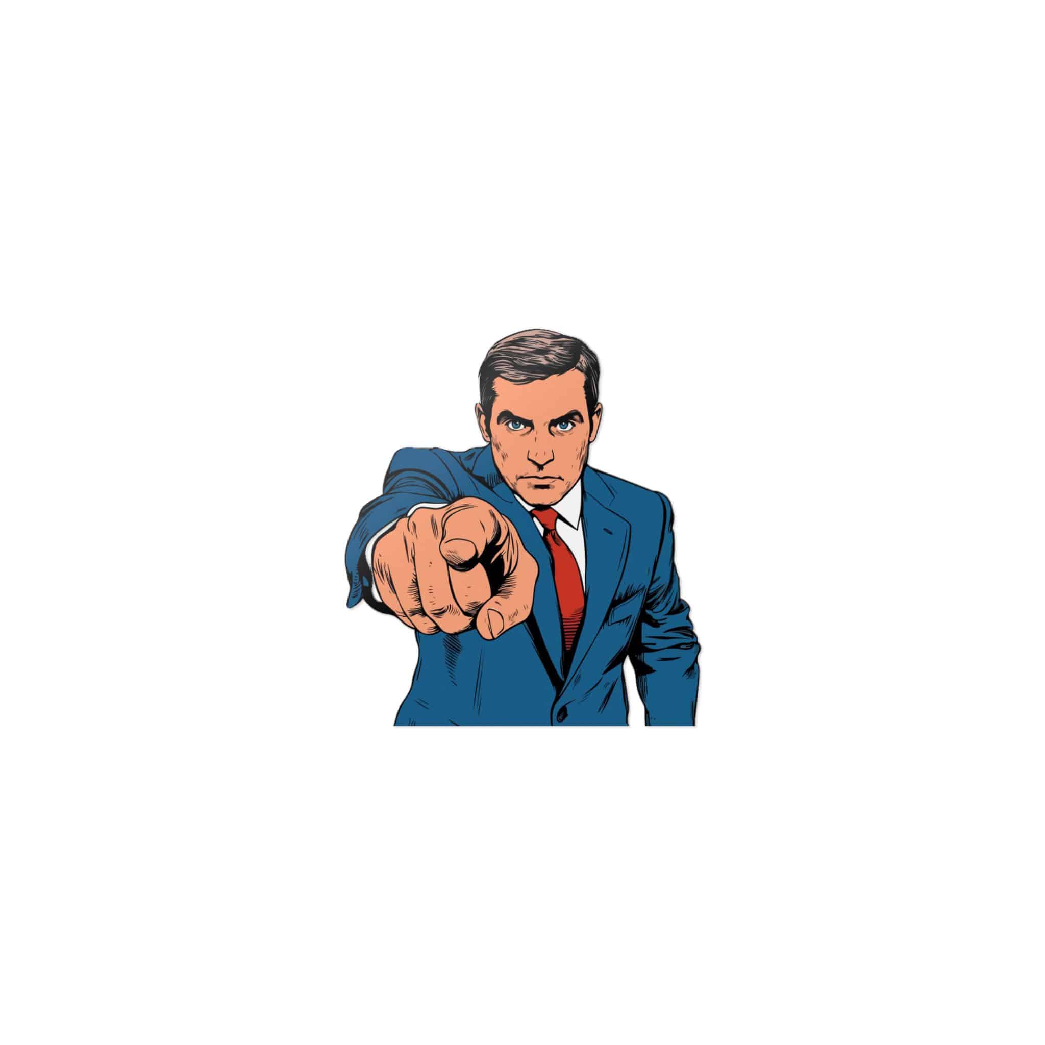 Profesional Joven Ejecutivo Masculino Senalando Usted Concepto Negocio Ilustracion Vectorial Die Cut Stickers Dtf - Image 9