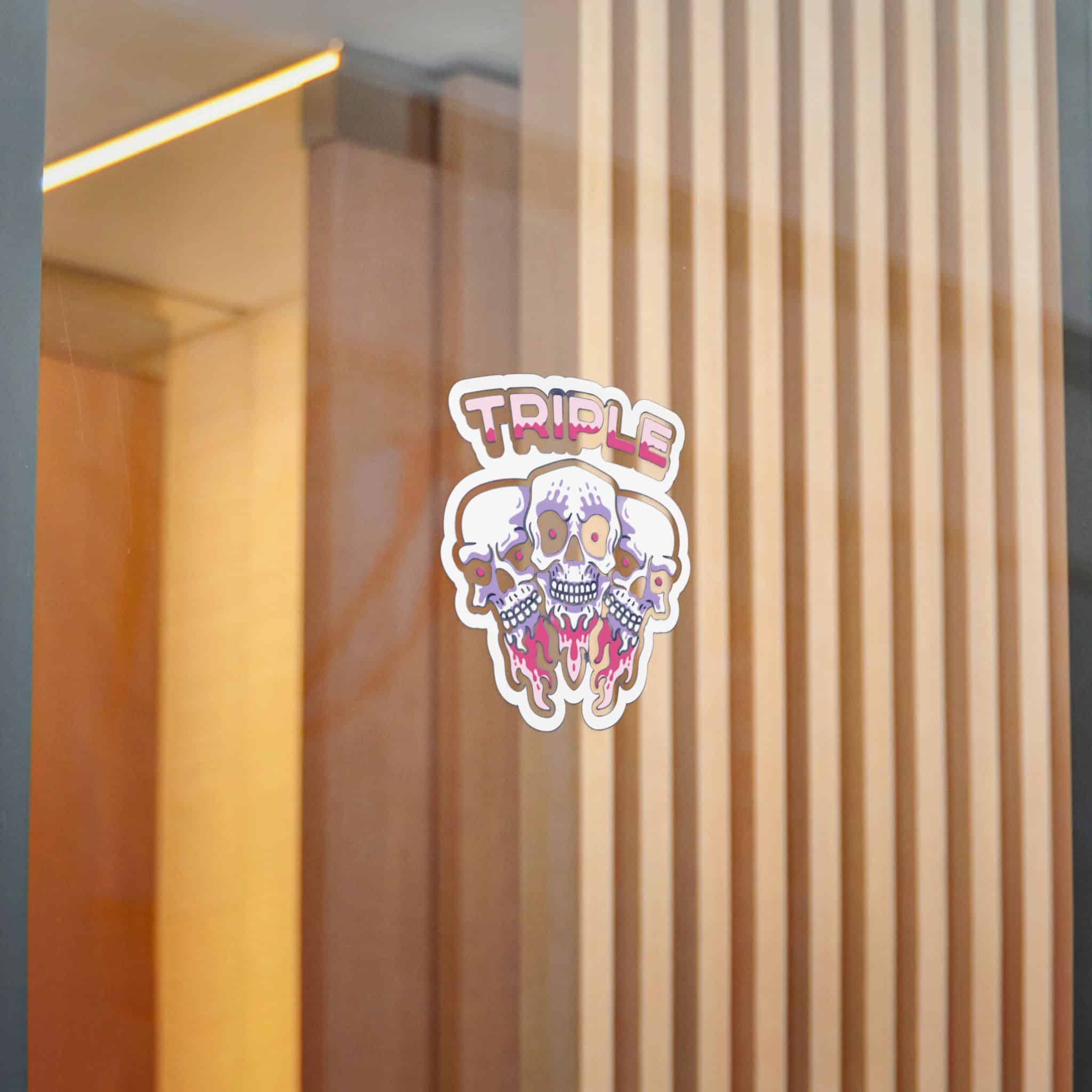 Triple Skull Gamer Die Cut Stickers Dtf - Image 20