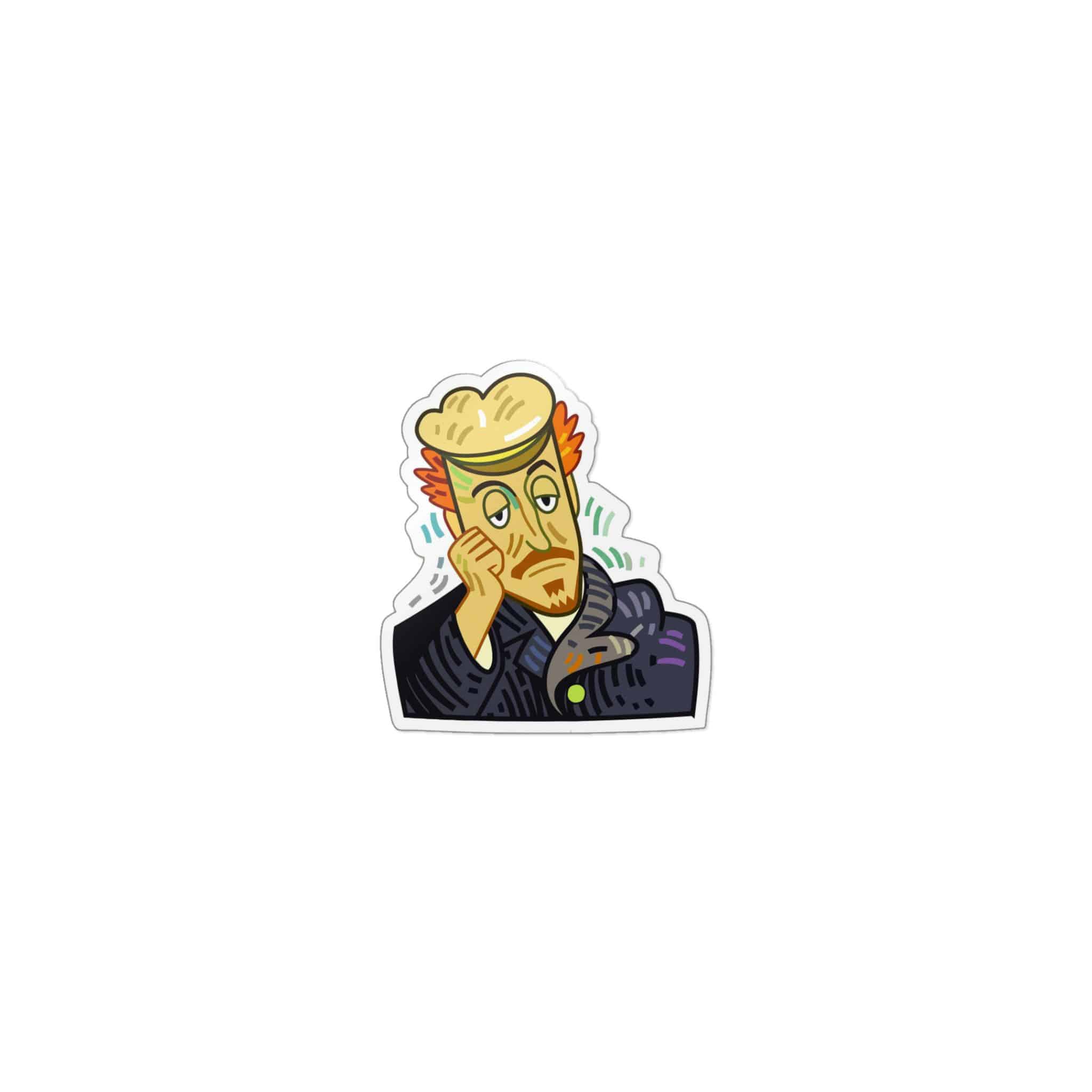Weary Artist Portrait Die Cut Stickers Dtf - Image 9