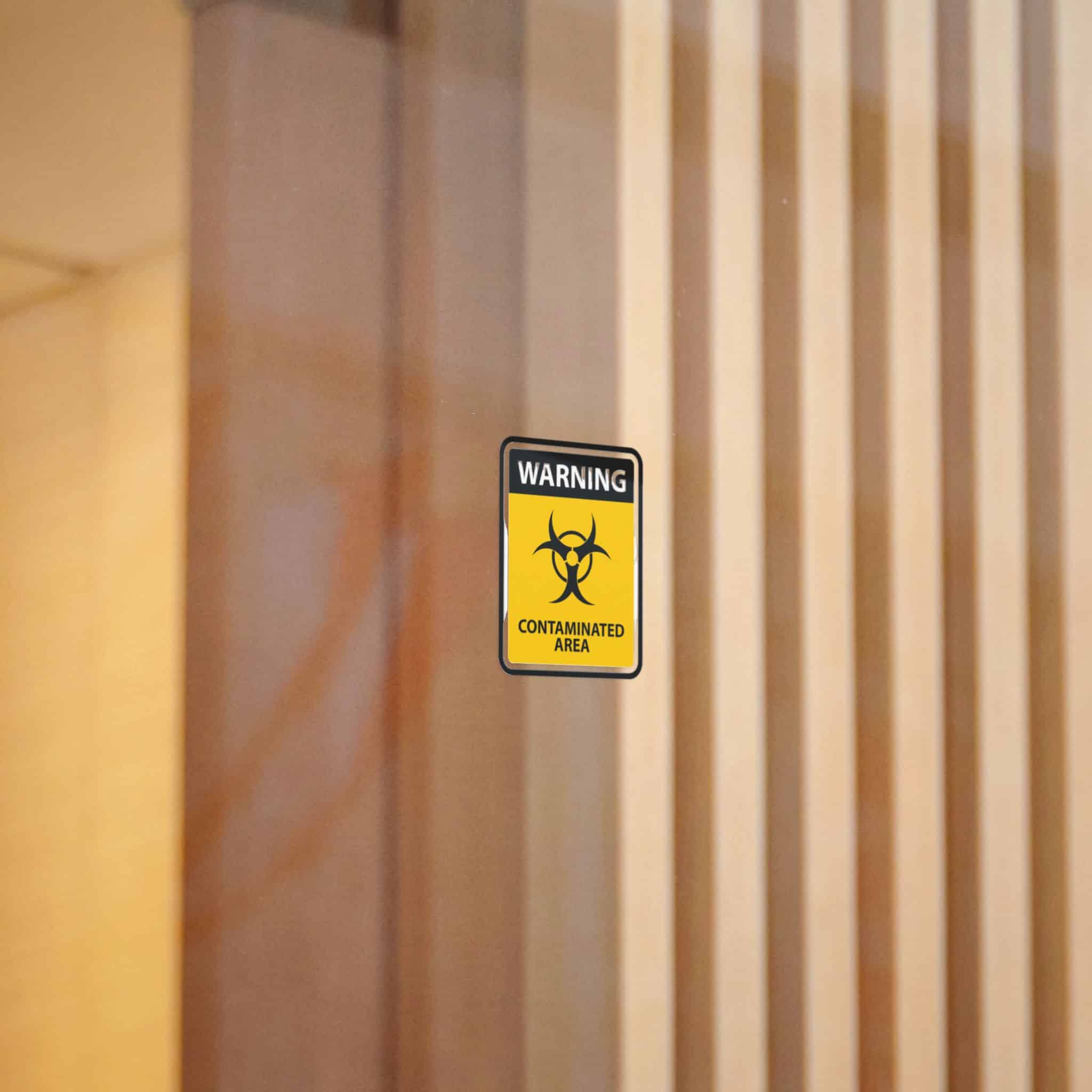 Warning Contaminated Area Die Cut Stickers Dtf - Image 8
