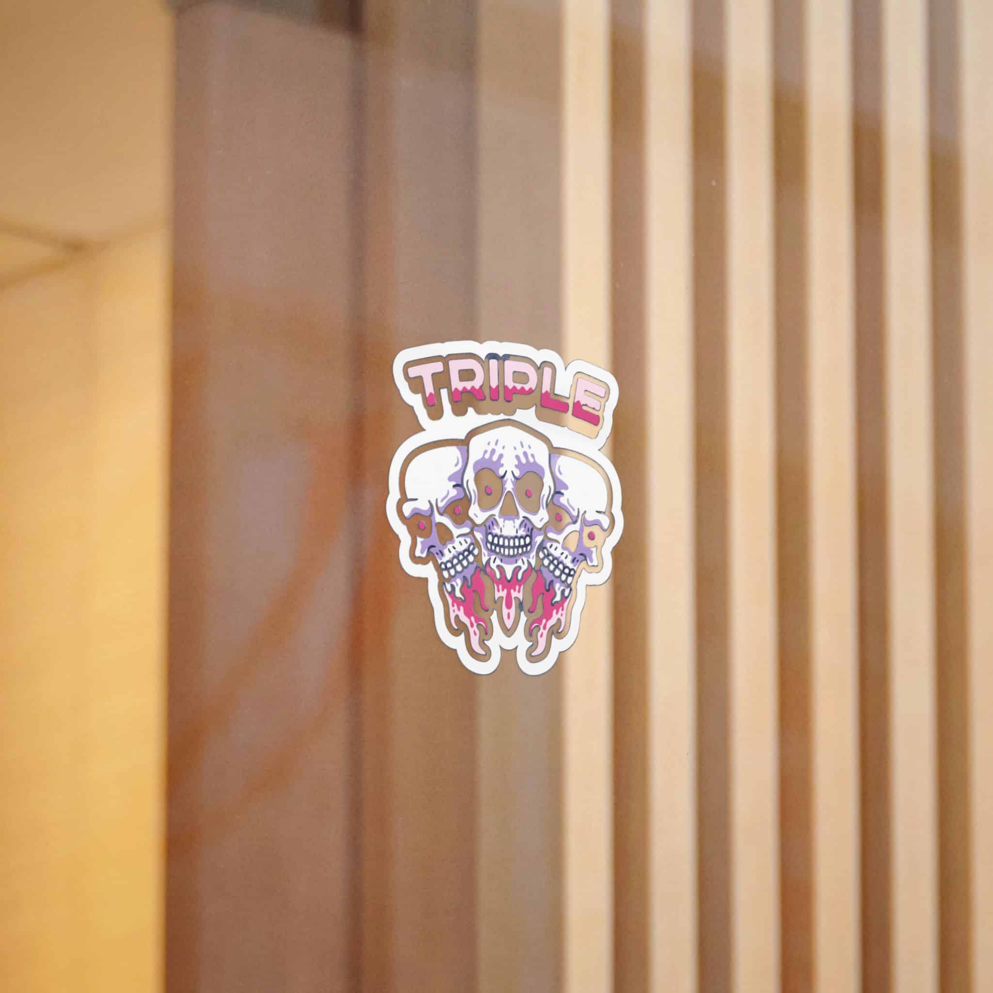 Triple Skull Gamer Die Cut Stickers Dtf - Image 6