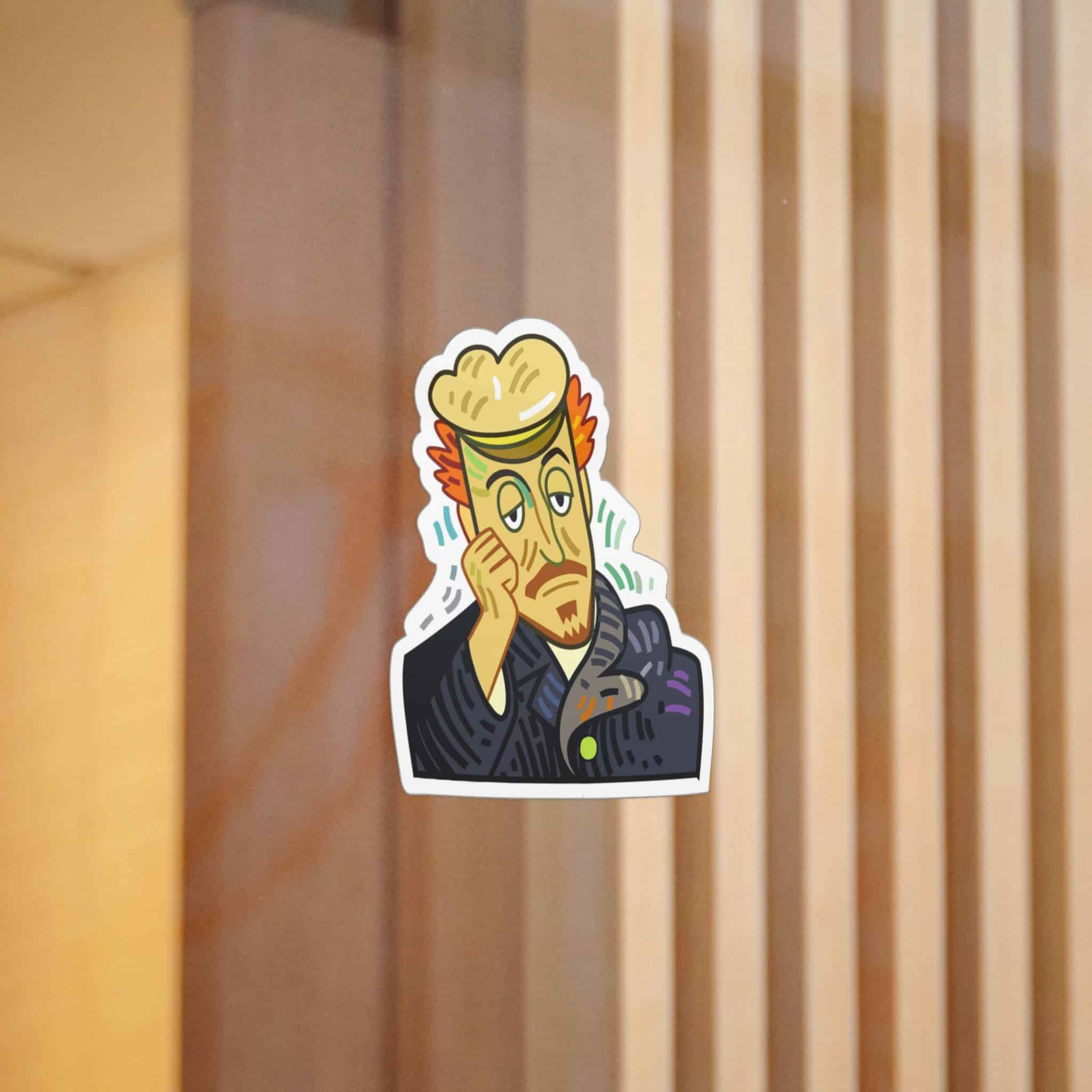 Weary Artist Portrait Die Cut Stickers Dtf - Image 6