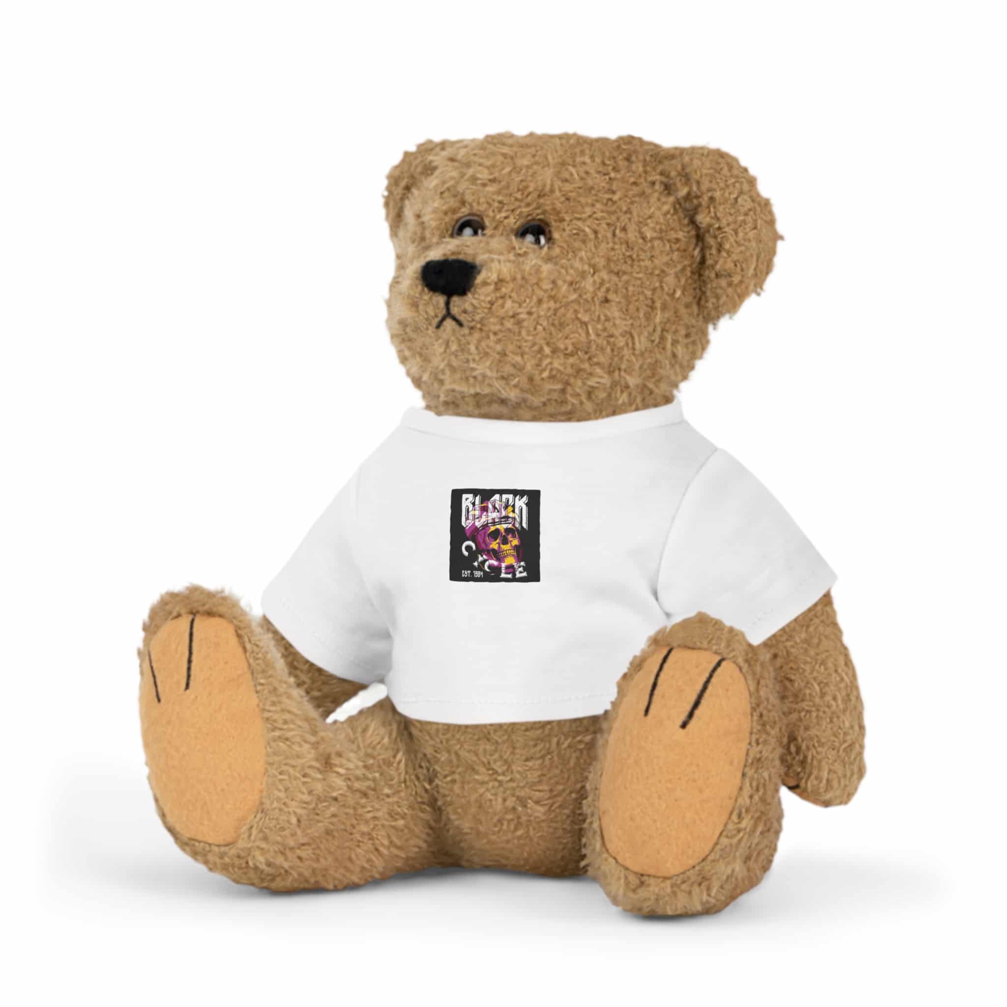 Tshirt Poster Design With Skull Bicycle Helmet Plush Toy With T Shirt - Image 2
