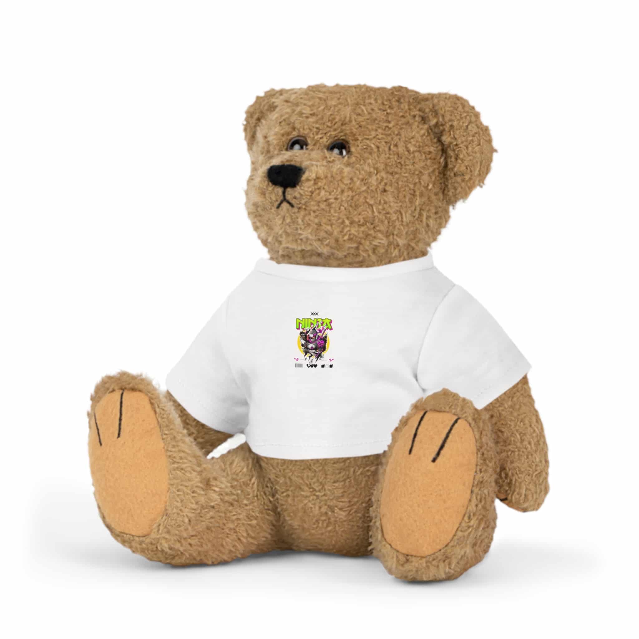 Typography Tshirt Design Ninja Plush Toy With T Shirt - Image 2