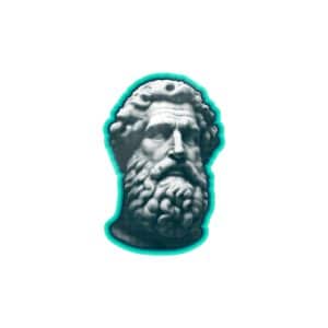 Halftone Vector Greece Modern Face Statue With Contemporary Pop Art Style Copia Die Cut Stickers Dtf