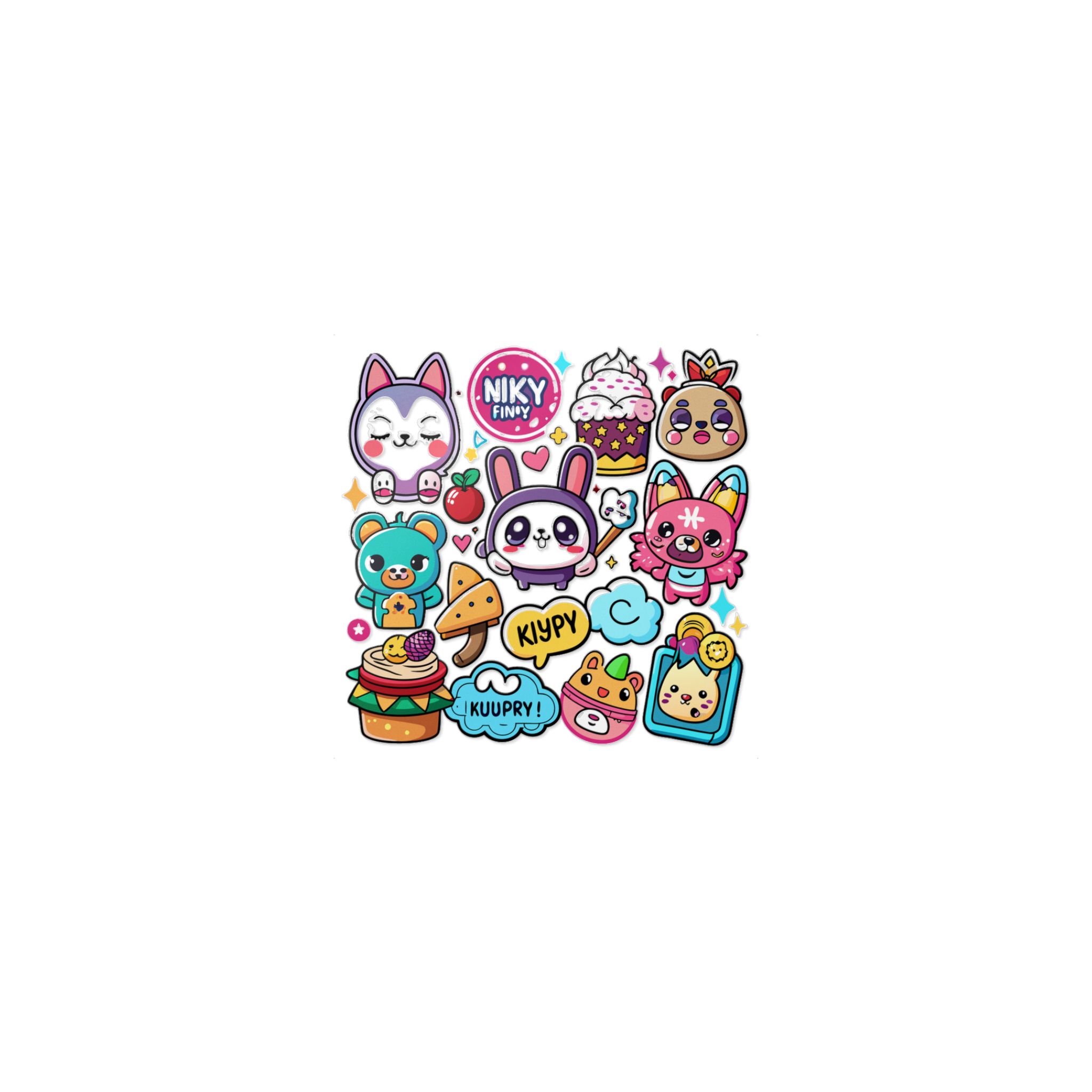 Cute Cartoon Animals With Fun Text In A Colorful Design Die Cut Stickers Dtf - Image 9