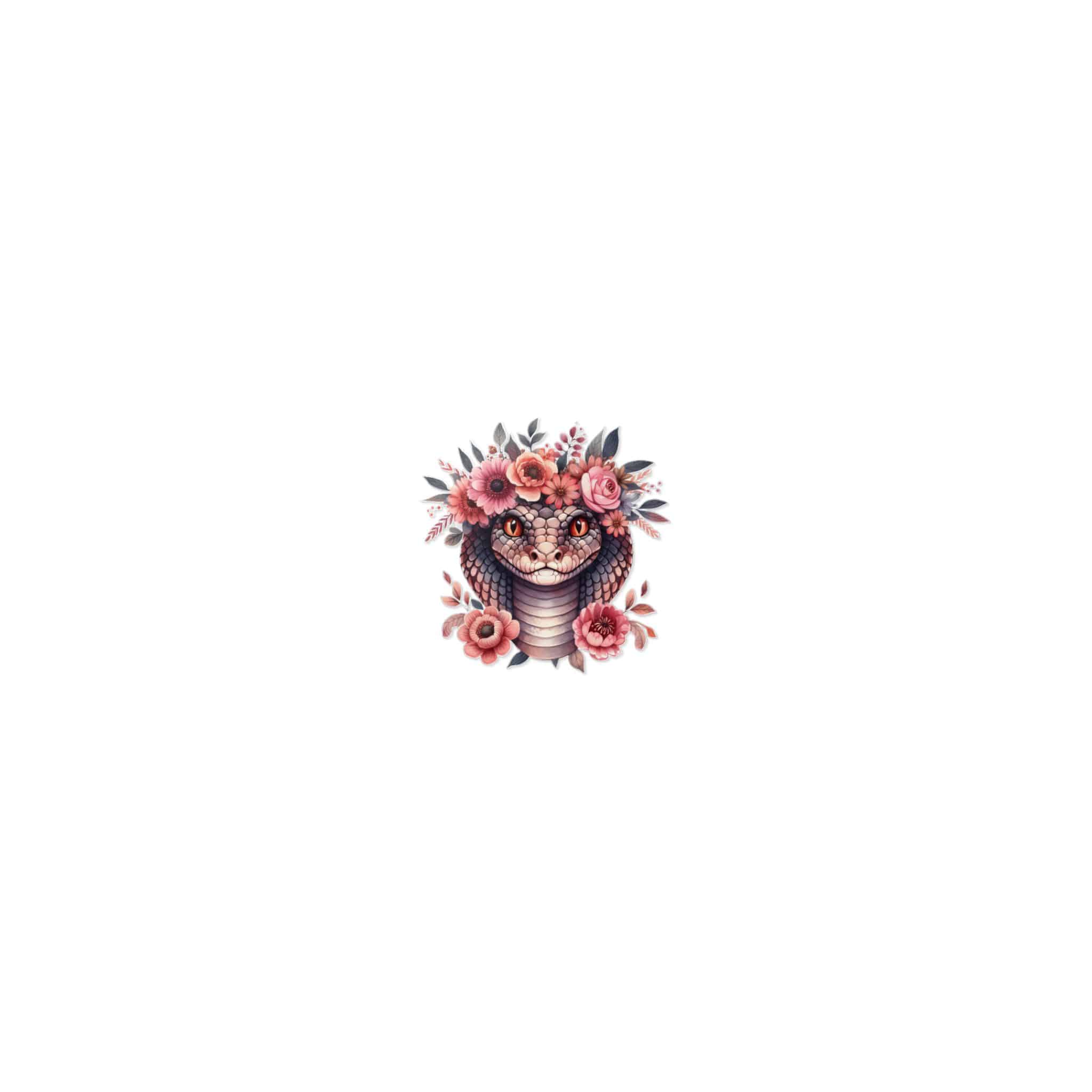 Watercolor Animal Vector With Floral Designs Clipart Illustrations(1) Die Cut Stickers Dtf - Image 7