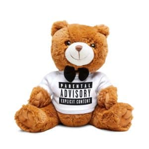 Parental Advisory Explicit Content Logo Vector Copia Teddy Bear With T Shirt