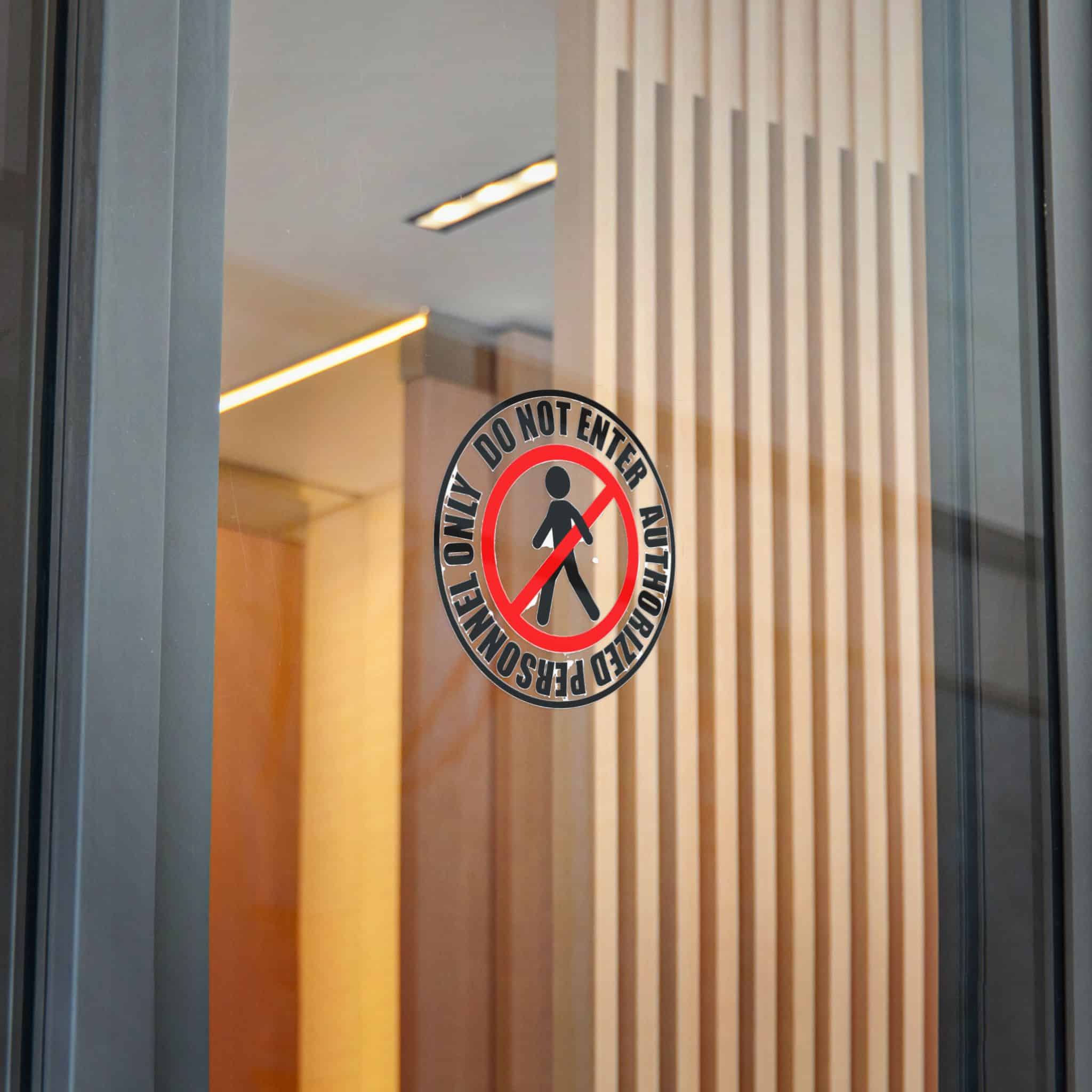 Do Not Enter Personnel Authorized Only Die Cut Stickers Dtf - Image 24