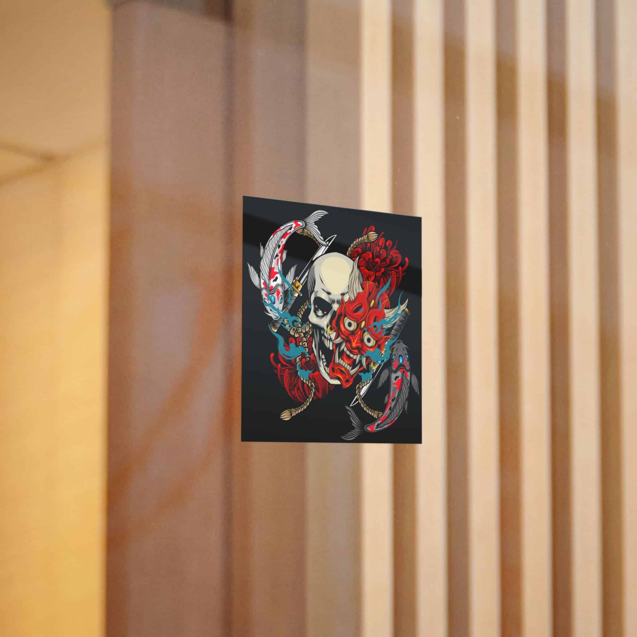 Skull Oni 2 Die Cut Stickers Dtf - Image 10