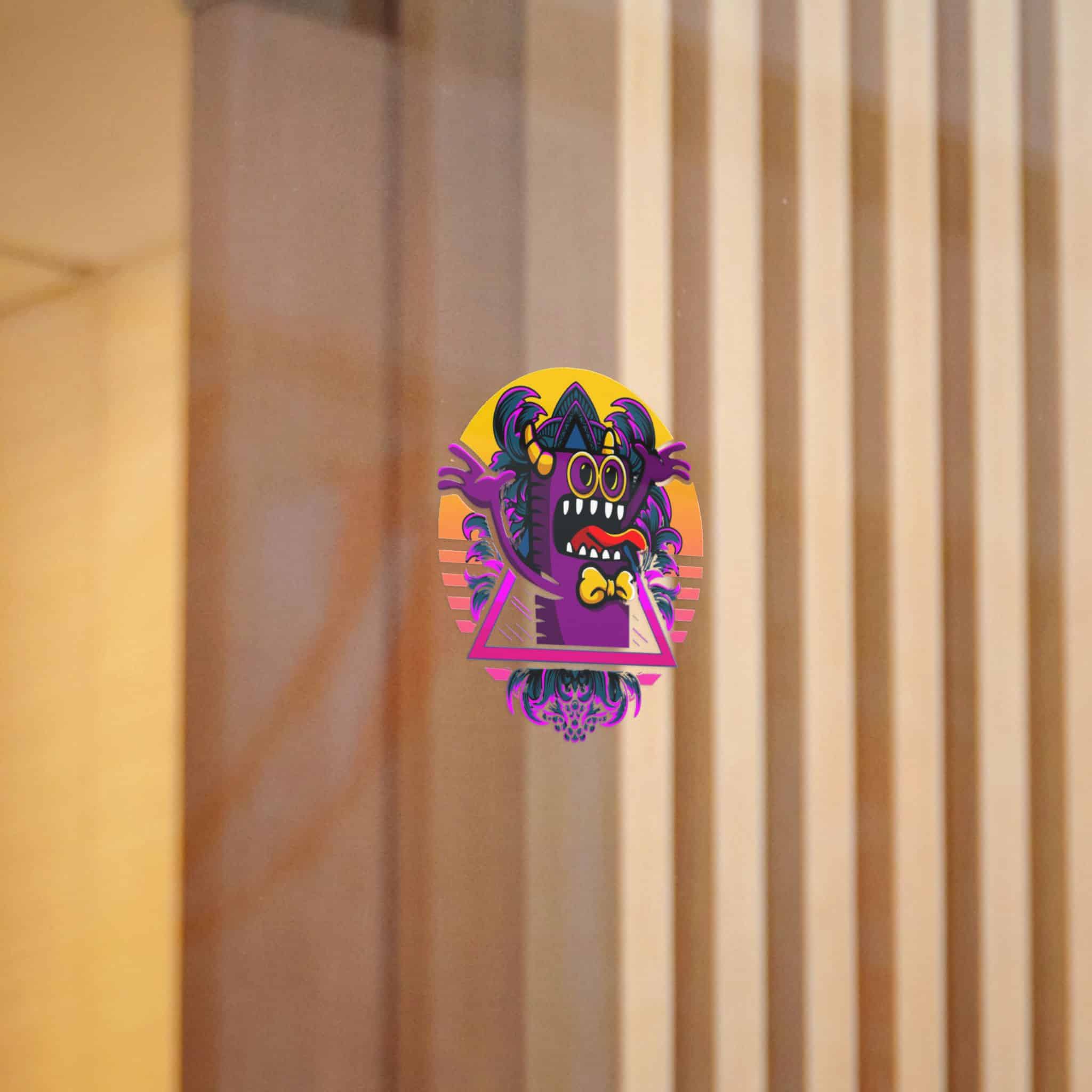 Surprised Purple Monster With Yellow Bow Tie Die Cut Stickers Dtf - Image 10