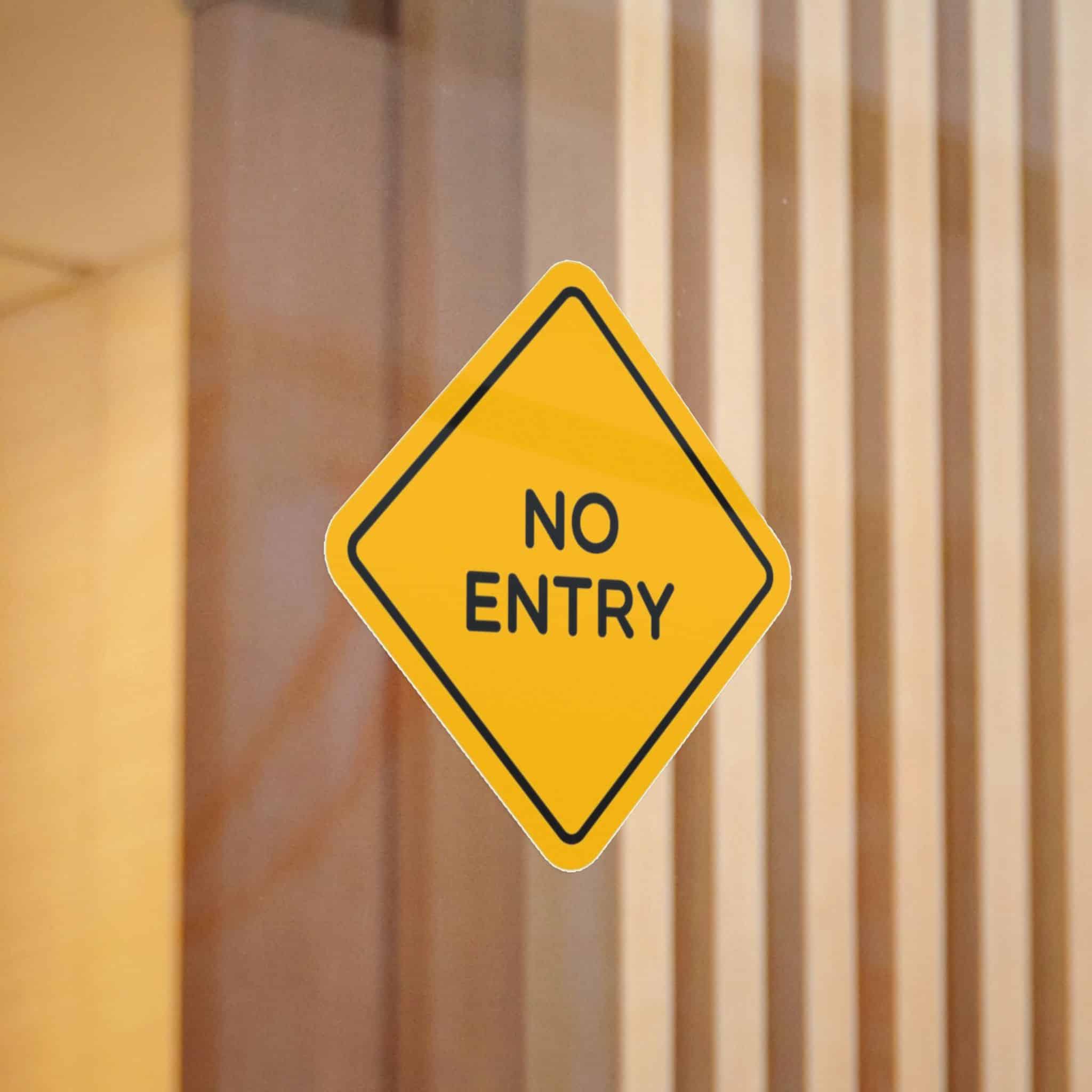 No Entry Die Cut Stickers Dtf - Image 12