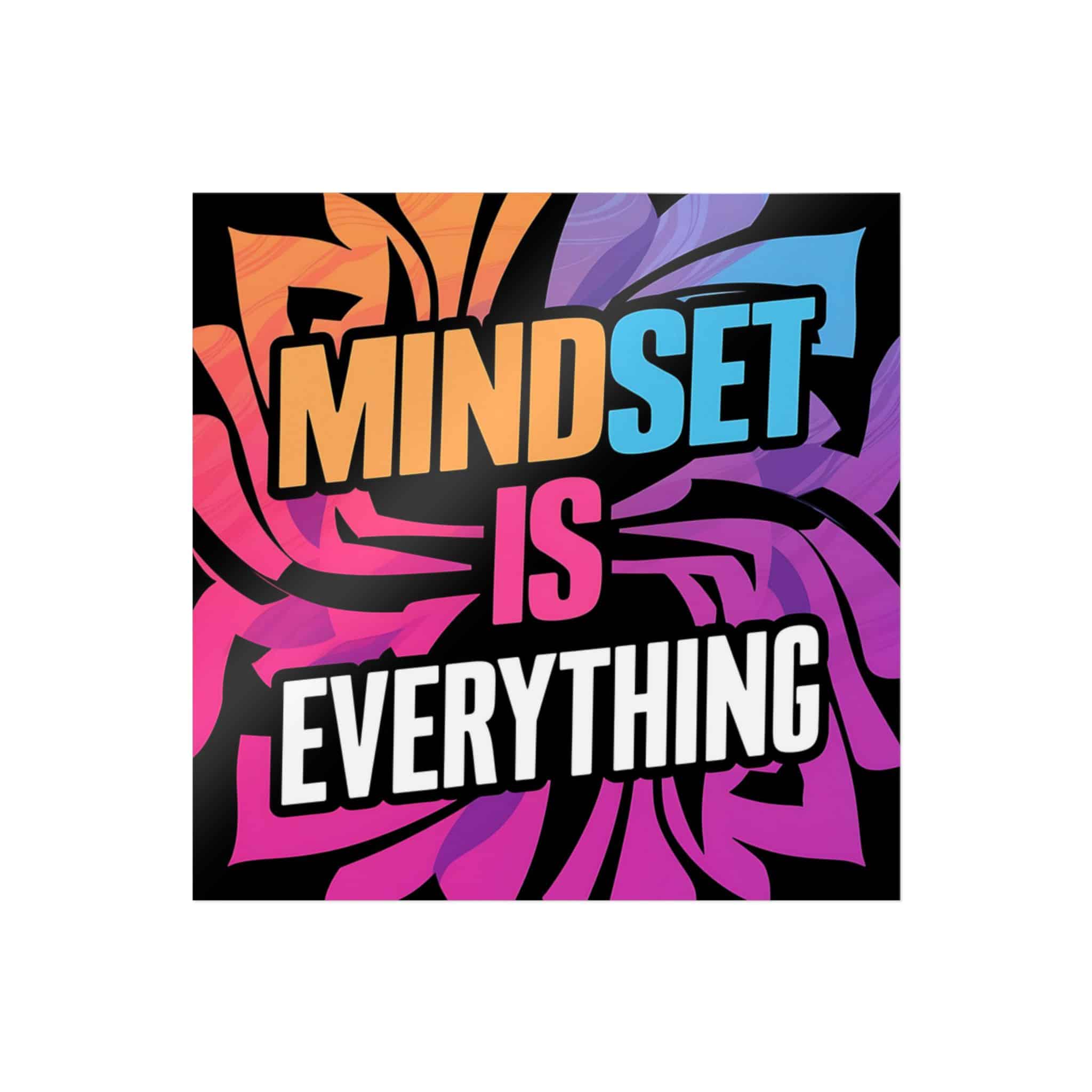 Mindset Is Everything 3 Die Cut Stickers Dtf - Image 3