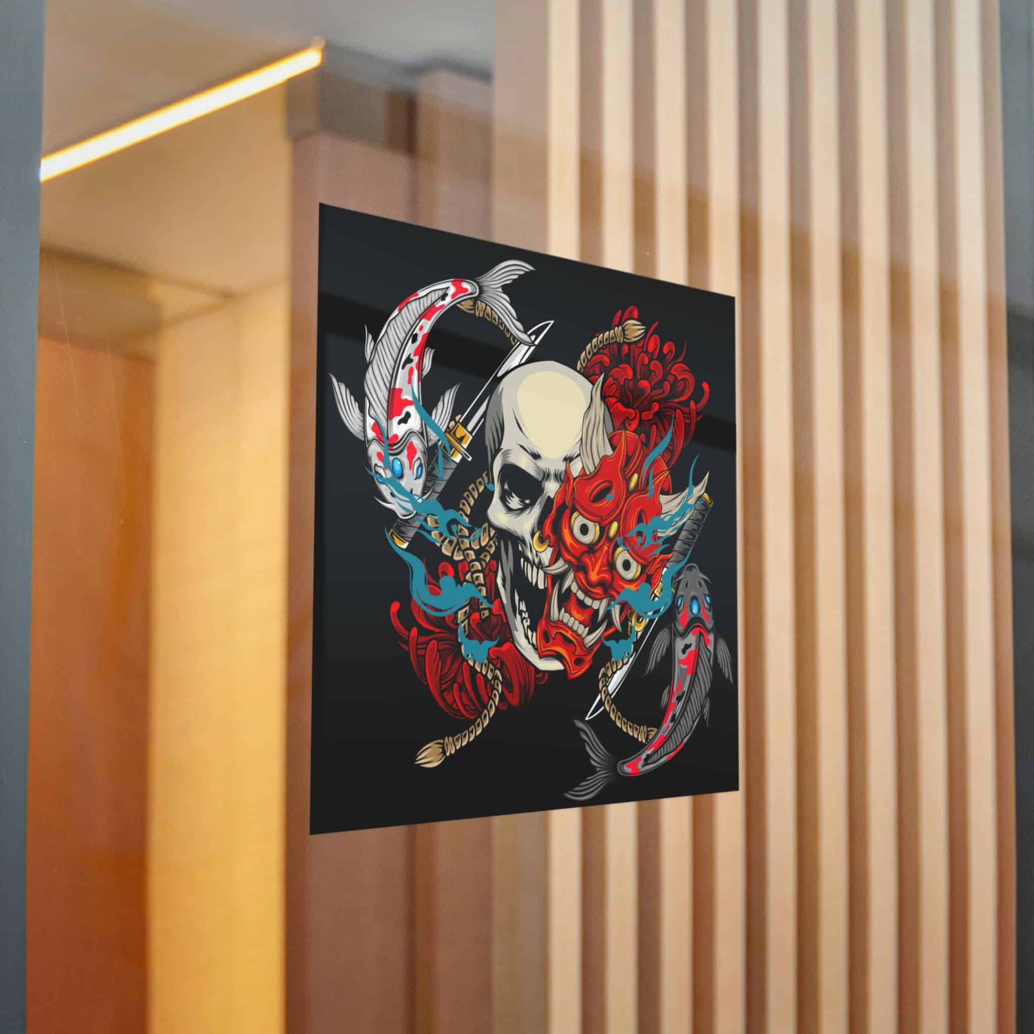 Skull Oni 2 Die Cut Stickers Dtf - Image 22