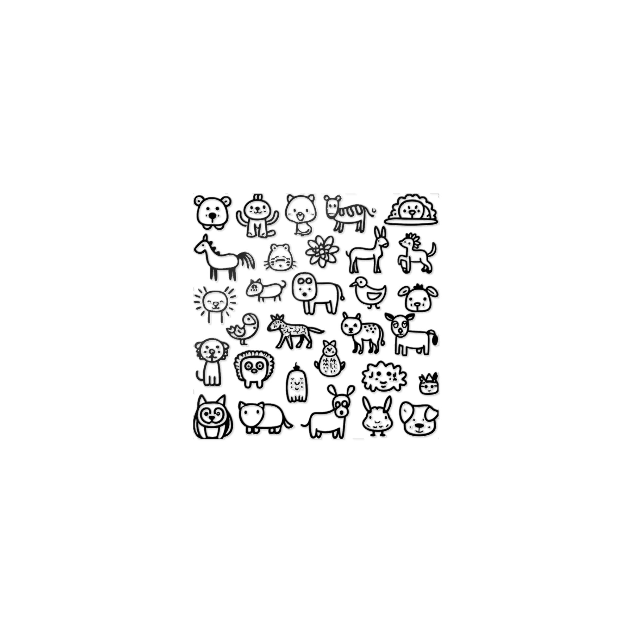 Cute Doodle Animals Lions Tigers Bears More Die Cut Stickers Dtf - Image 9