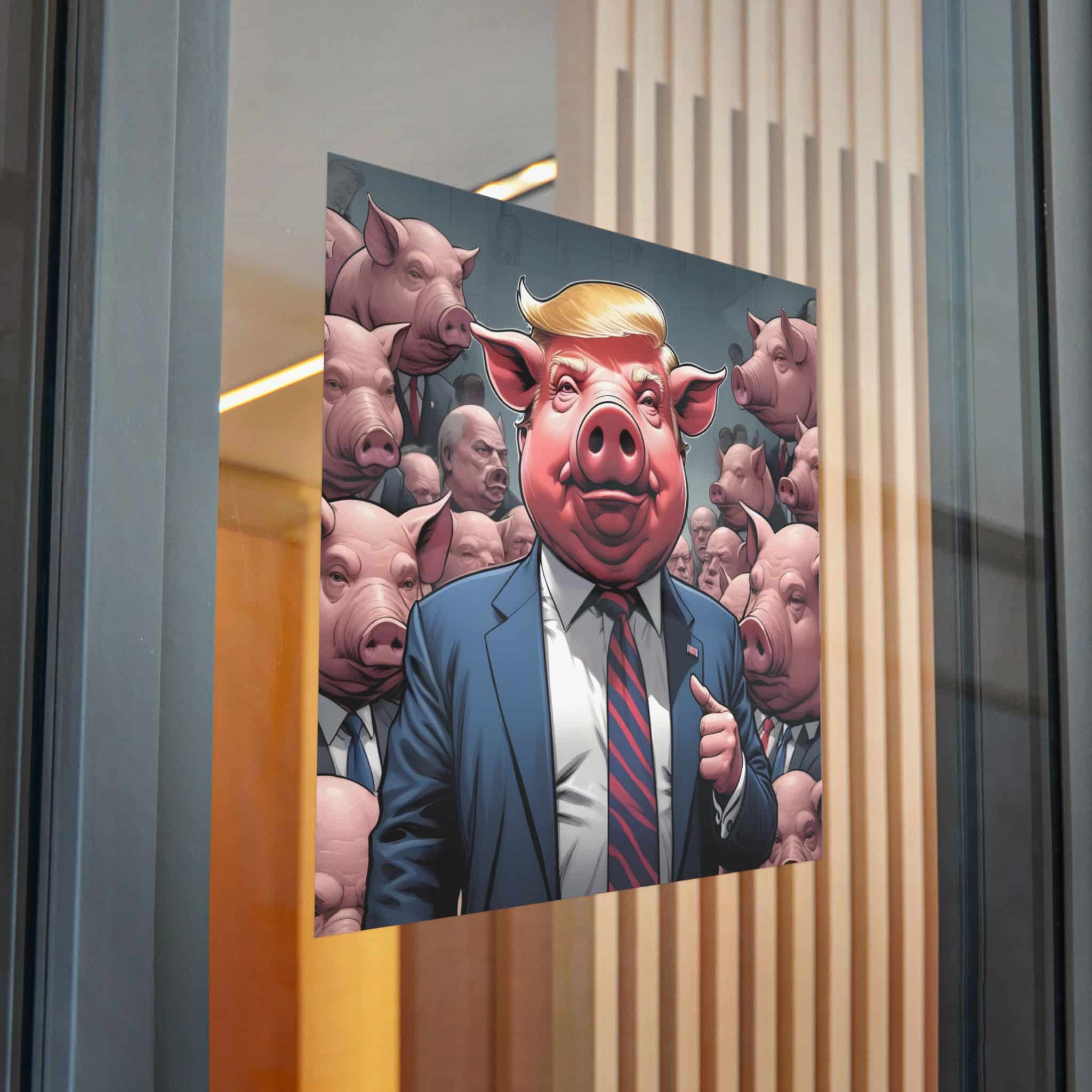 President Pig 3 Die Cut Stickers Dtf - Image 32