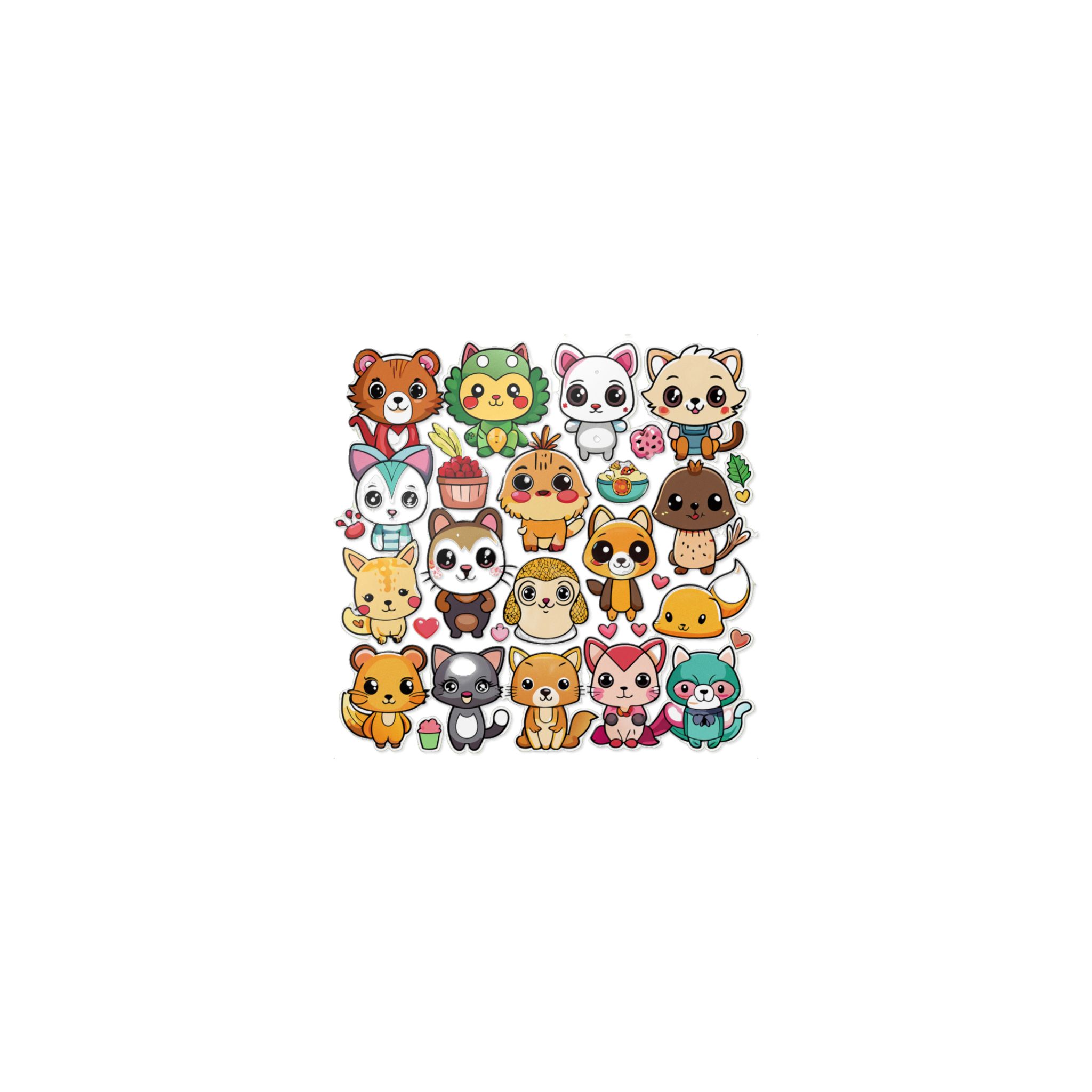 Cute Cartoon Animals With Different Expressions and Poses Die Cut Stickers Dtf - Image 9
