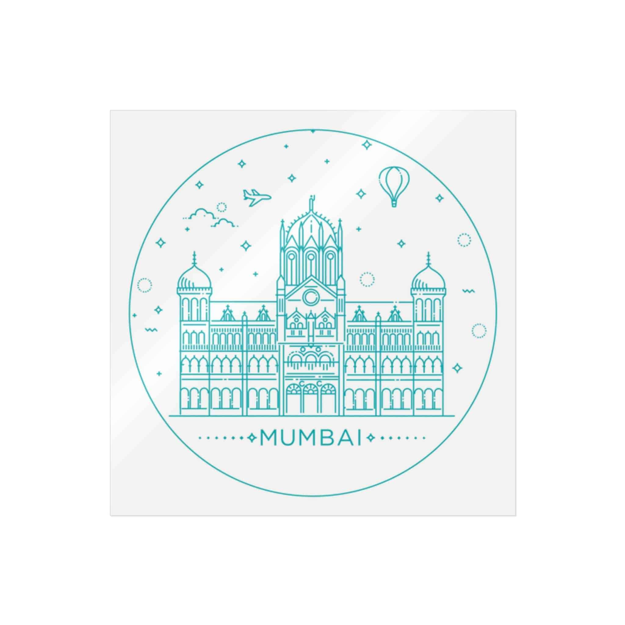 Mumbai Chhatrapati Die Cut Stickers Dtf