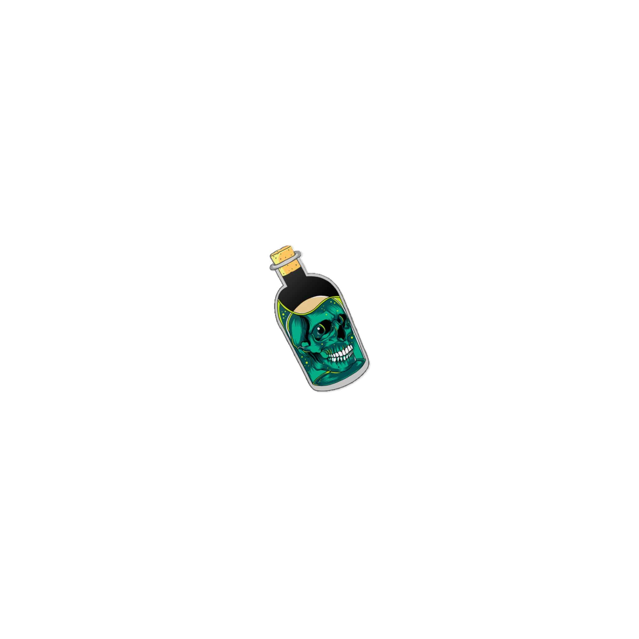 The Skull In the Bottle Contains A Chemical Liquid Design Die Cut Stickers Dtf - Image 9