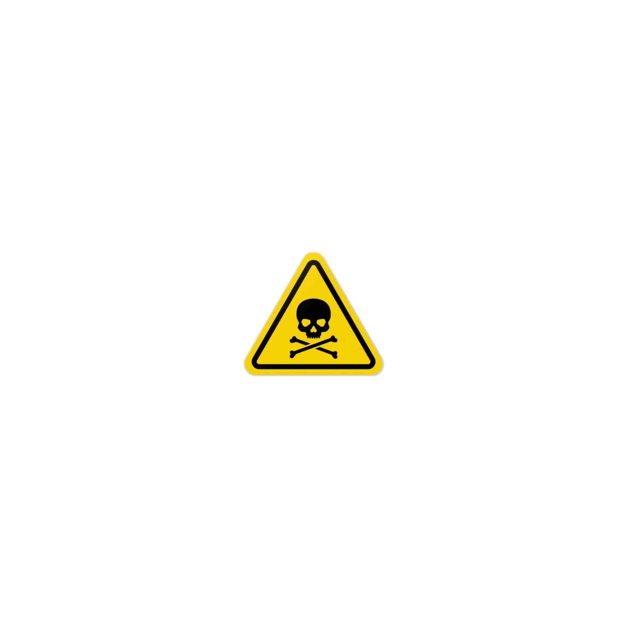 Skull Crossbones Flat Icon Black Vector Triangle Danger Sign Yellow Background Die Cut Stickers Dtf - Image 17