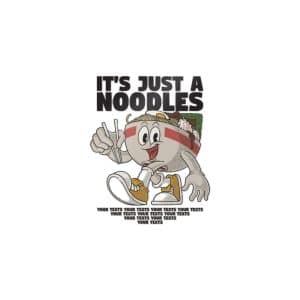 Quirky Ramen Bowl Retro Cartoon Mascot Die Cut Stickers Dtf