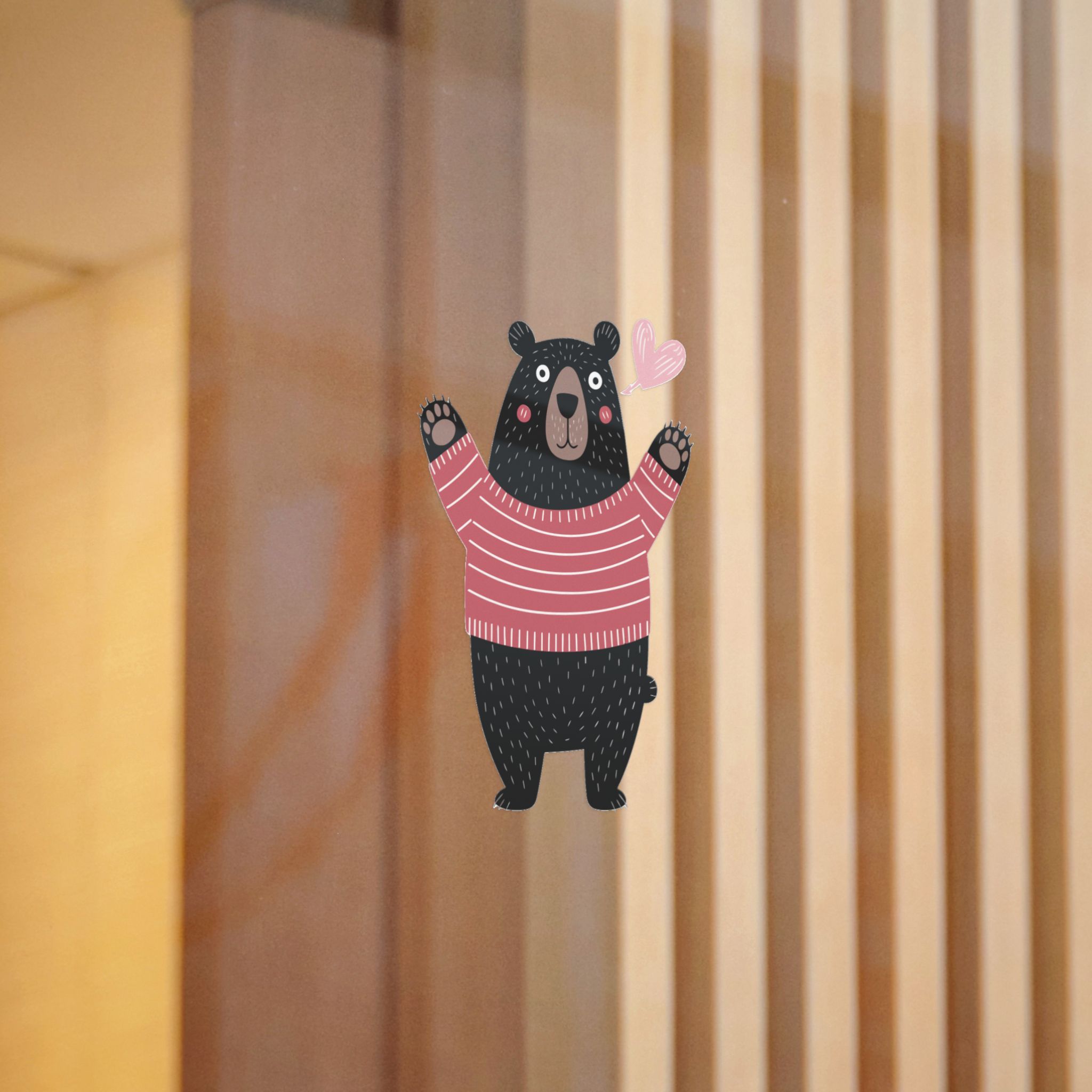 Cute Cartoon Black Bear Isolated White Background Die Cut Stickers Dtf - Image 6