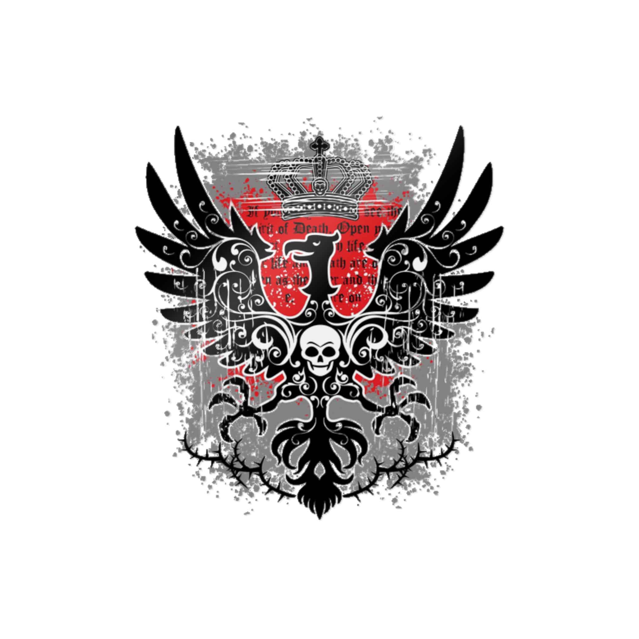 Gothic Sign With Eagle Skull Grunge Vintage Design T Shirts Die Cut Stickers Dtf