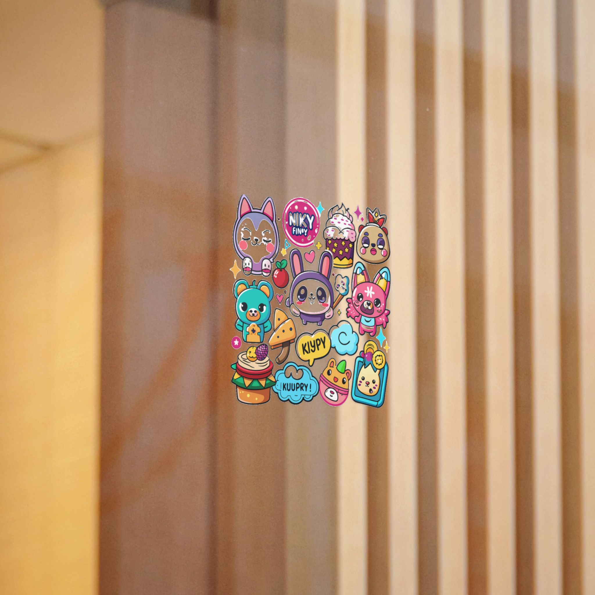 Cute Cartoon Animals With Fun Text In A Colorful Design Die Cut Stickers Dtf - Image 10