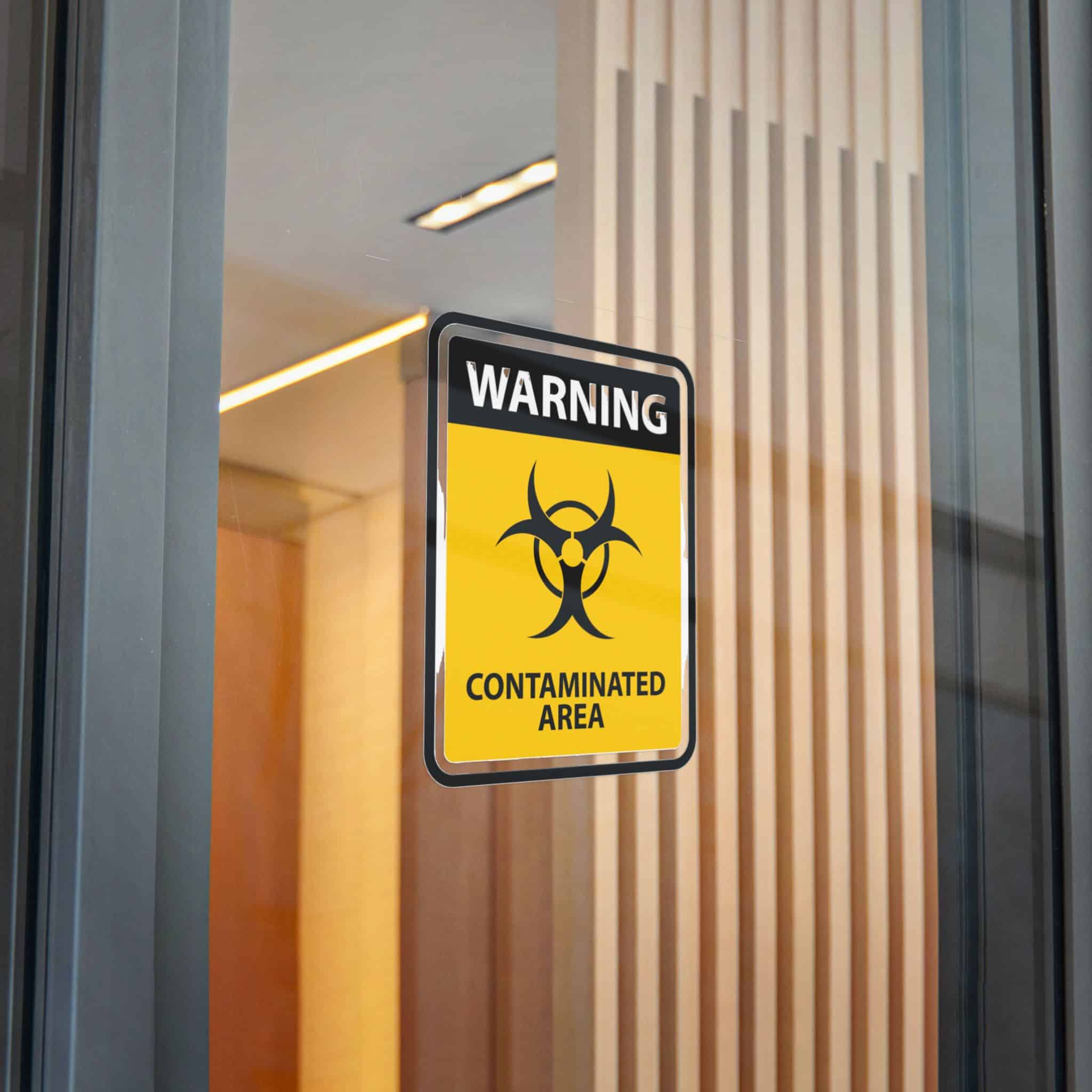Warning Contaminated Area Die Cut Stickers Dtf - Image 28