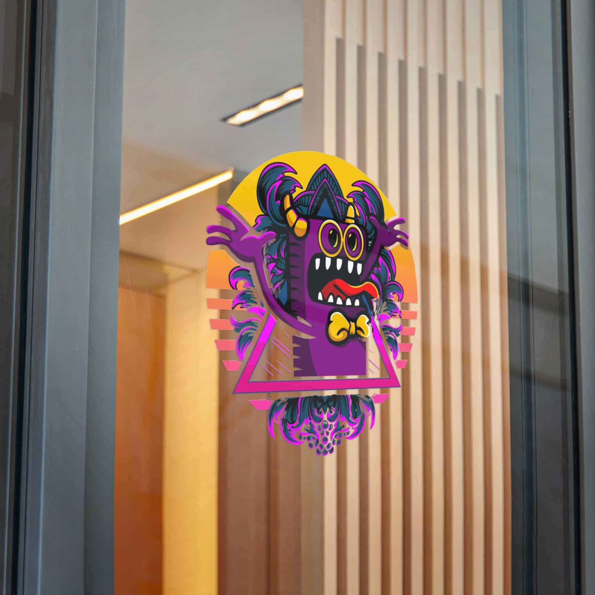Surprised Purple Monster With Yellow Bow Tie Die Cut Stickers Dtf - Image 30