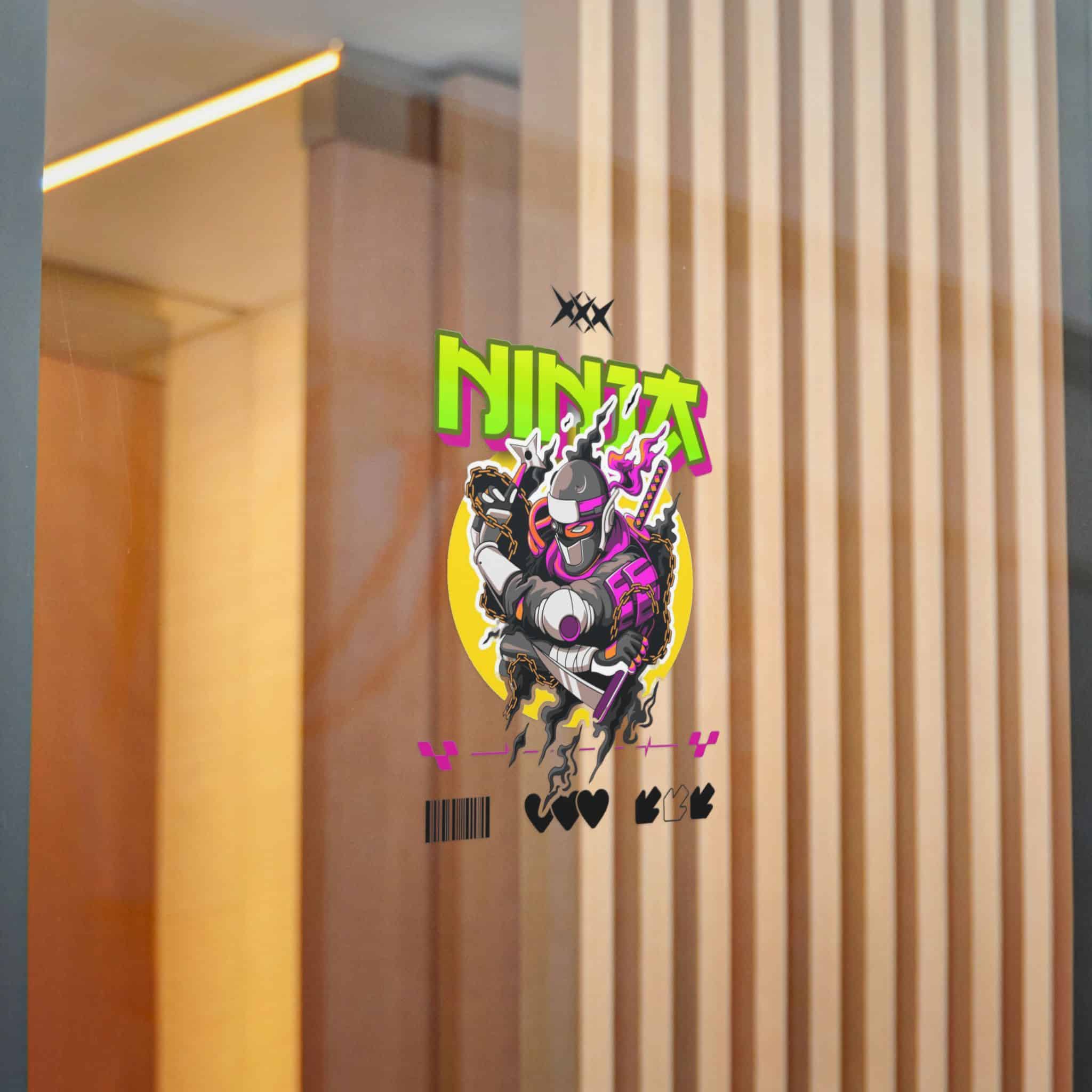 Typography Tshirt Design Ninja Die Cut Stickers Dtf - Image 22